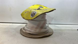 Used Reel Of White 3 Core Wire