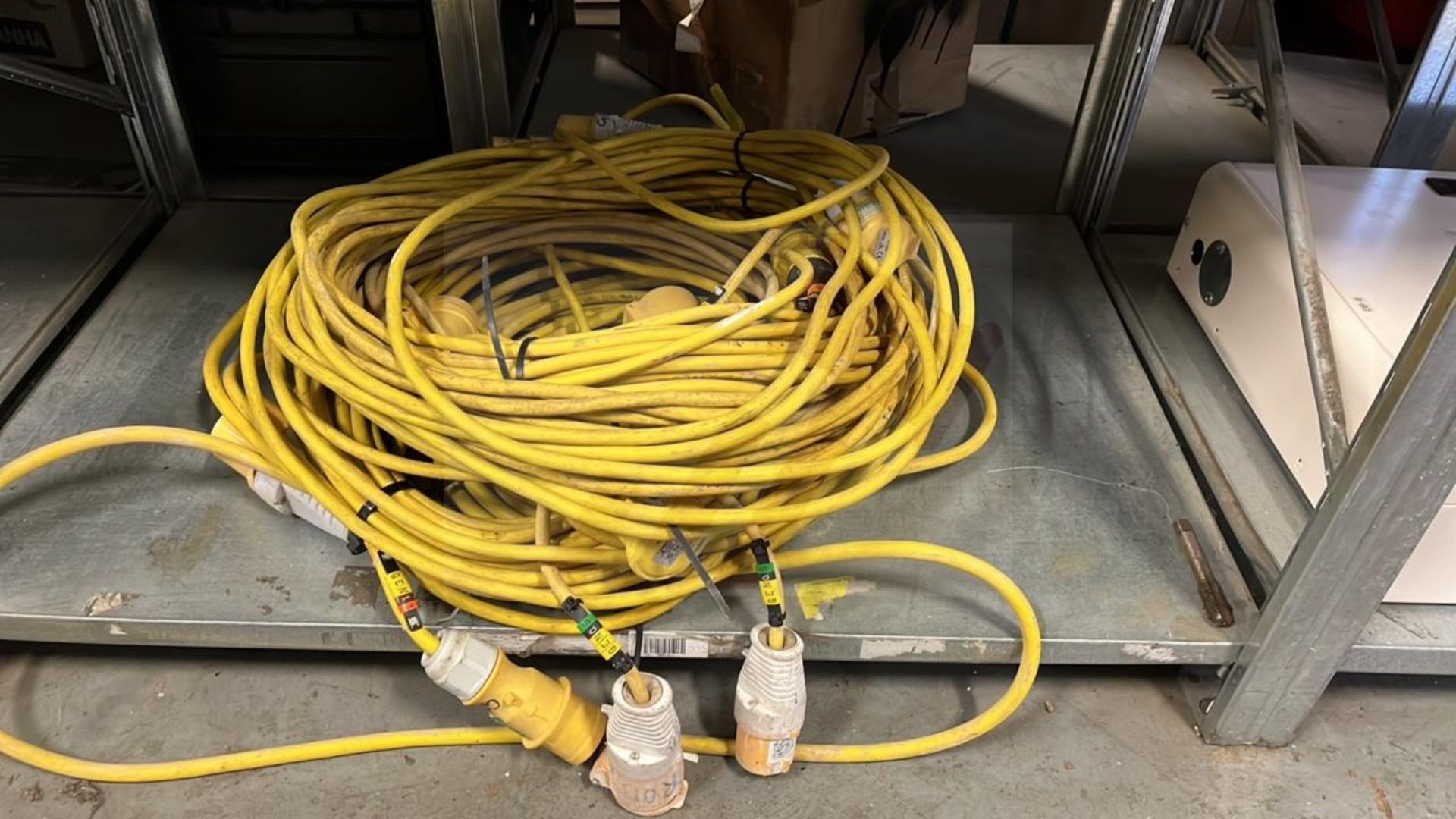 3 x Yellow 110V Extension Cables