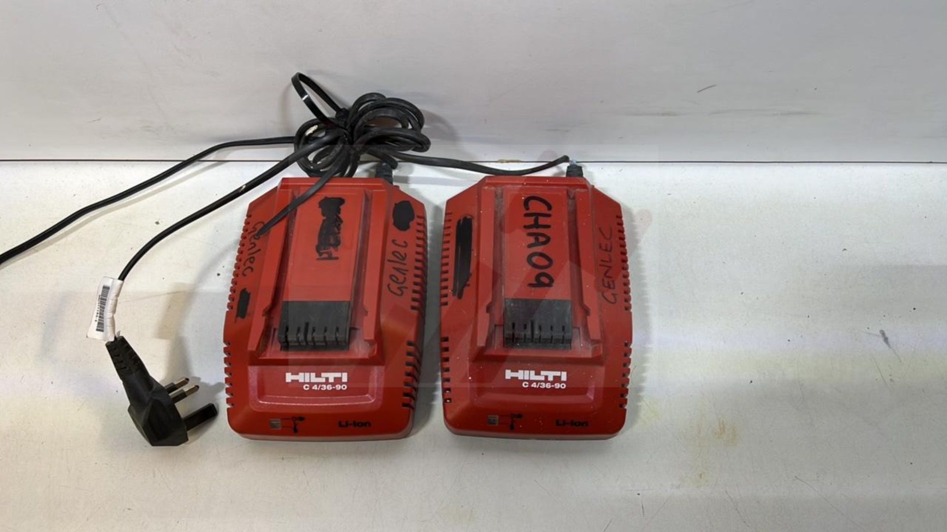 2 x Hilti C4/36-90 Li-ion Battery Chargers