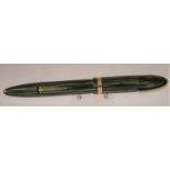 Stylo Plume à réservoir à piston, W.A. SHEAFFER modèle 500, Celluloïd vert [...]