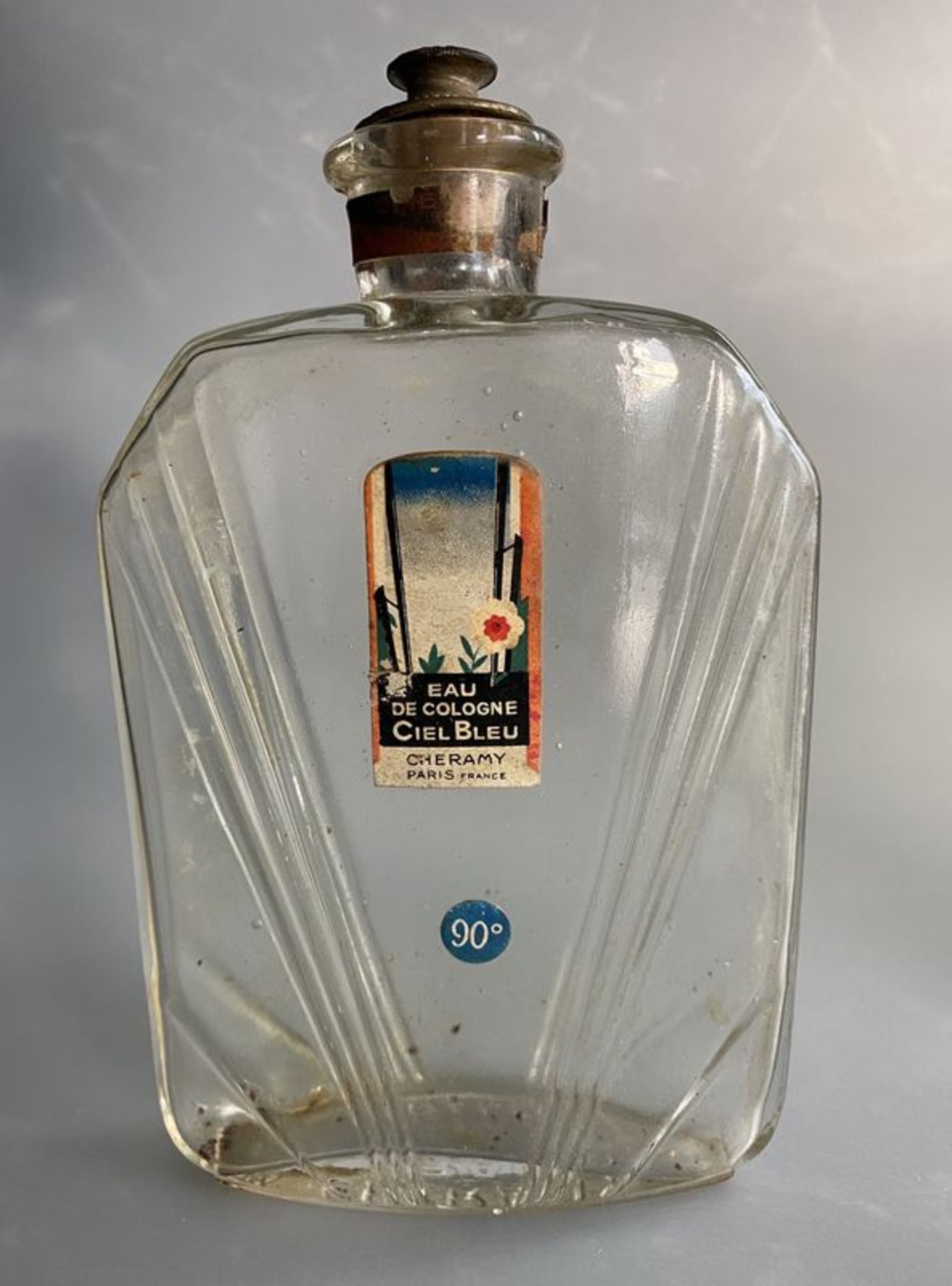 Flacon de parfum (vide) : Eau de Cologne A1 par Jn GIRAUD fils, Paris, étiquette [...]