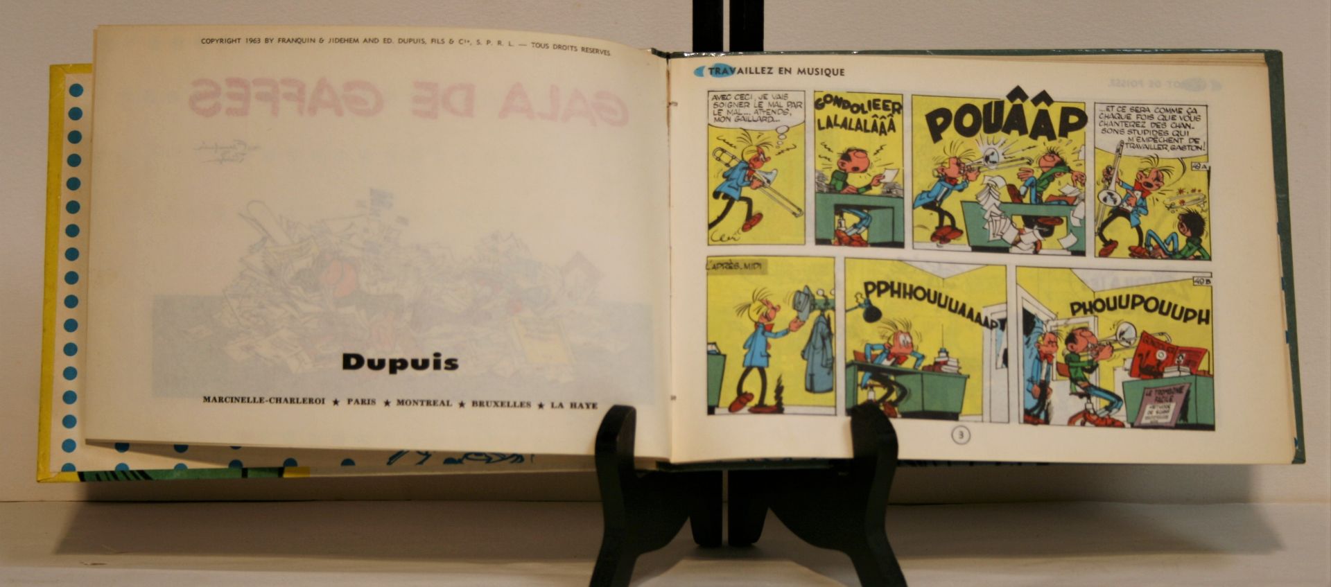 GASTON LAGAFFE FRANQUIN GASTON LAGAFFE Volume 2: Gala des gaffes, original edition of 1963 (