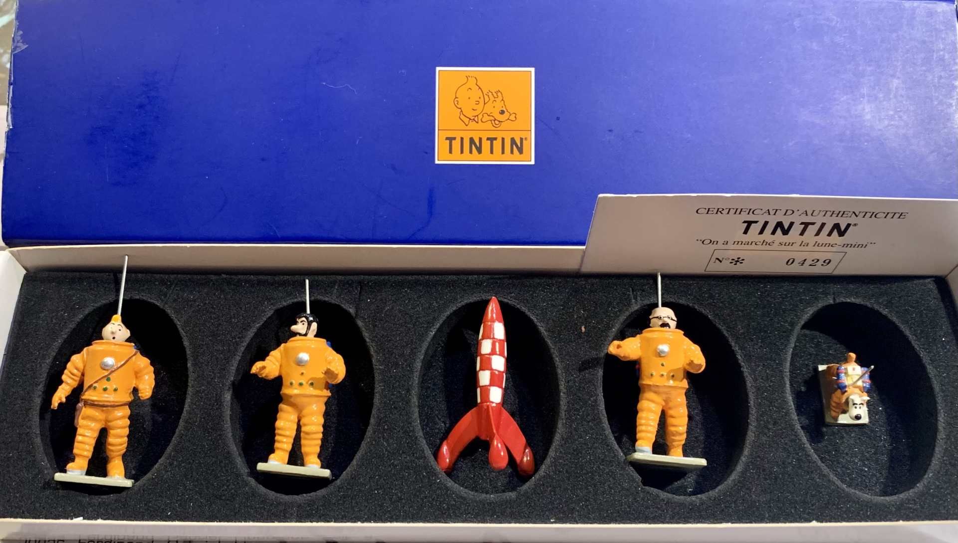 TINTIN HERGE Tim und Struppi PIXI, 46921.Schritte on the moon, Set mit 5 Minifiguren aus Blei,