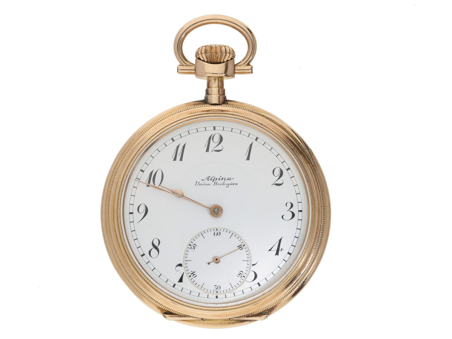 Taschenuhr: qualitätsvolle Schweizer "Alpina Union Horlogère" Herrenuhr, ca. 1900Ca.