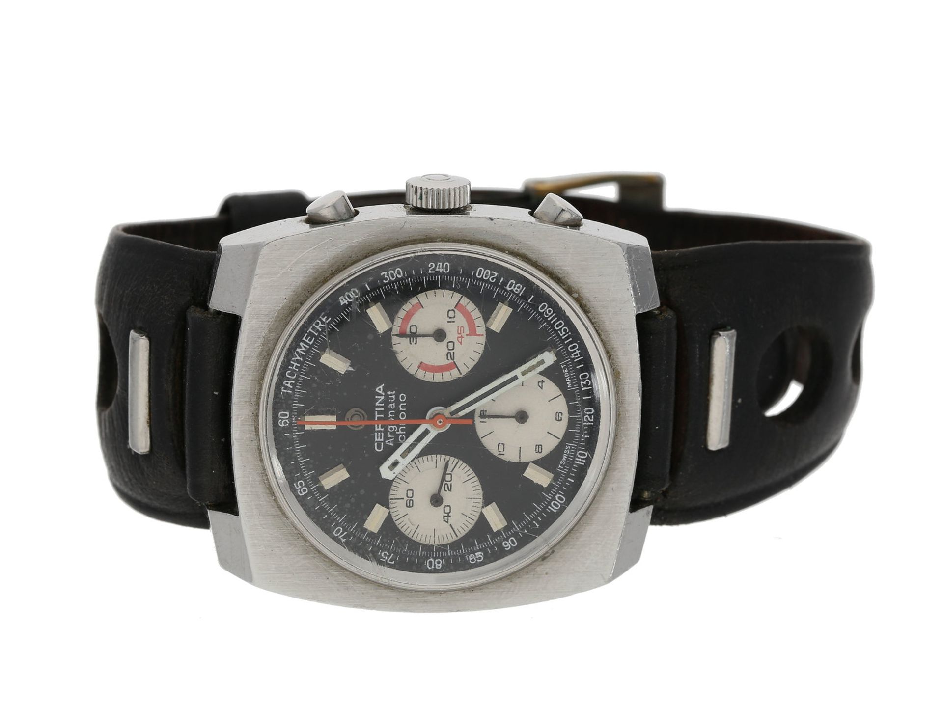 Armbanduhr: seltener vintage Certina Chronograph "Argonaut", Valjoux 72, ca.1970Ca. 38