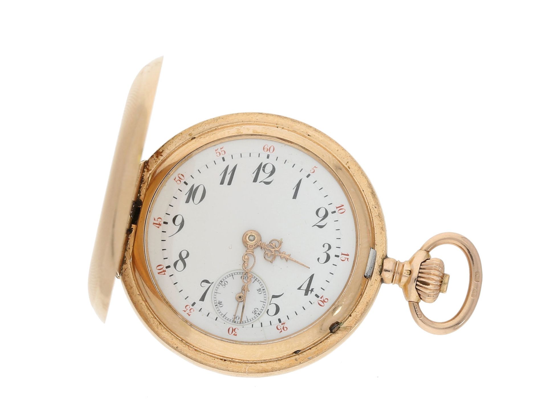 Taschenuhr: sehr schöne IWC Gold-Damenuhr feiner Qualität, ca. 1909Ca. Ø31mm, ca. 2