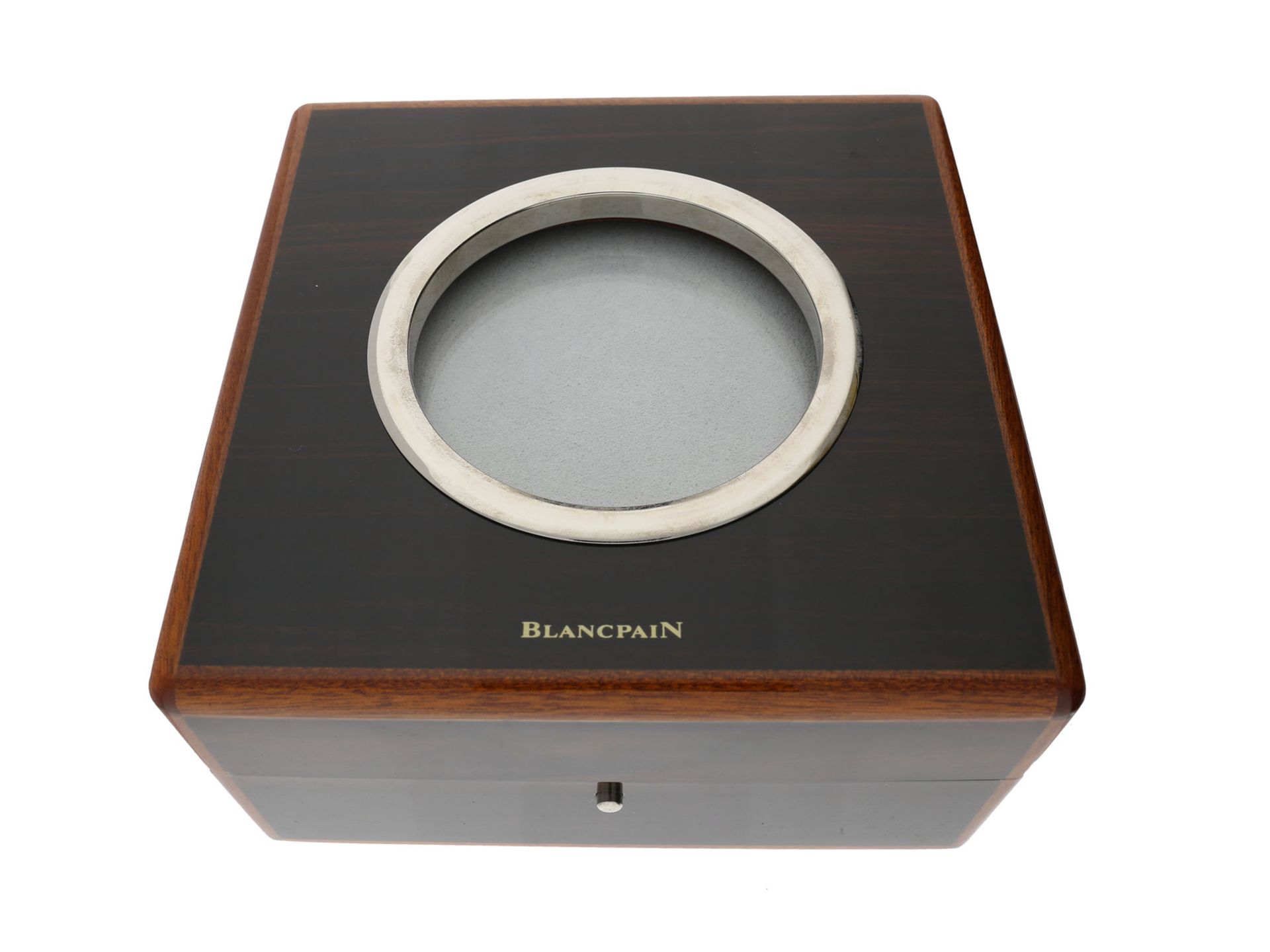 Uhrenbox: hochwertige, neuwertige Edelholz Armbanduhren-Box, original Blancpain Limited Edition, - Bild 2 aus 3