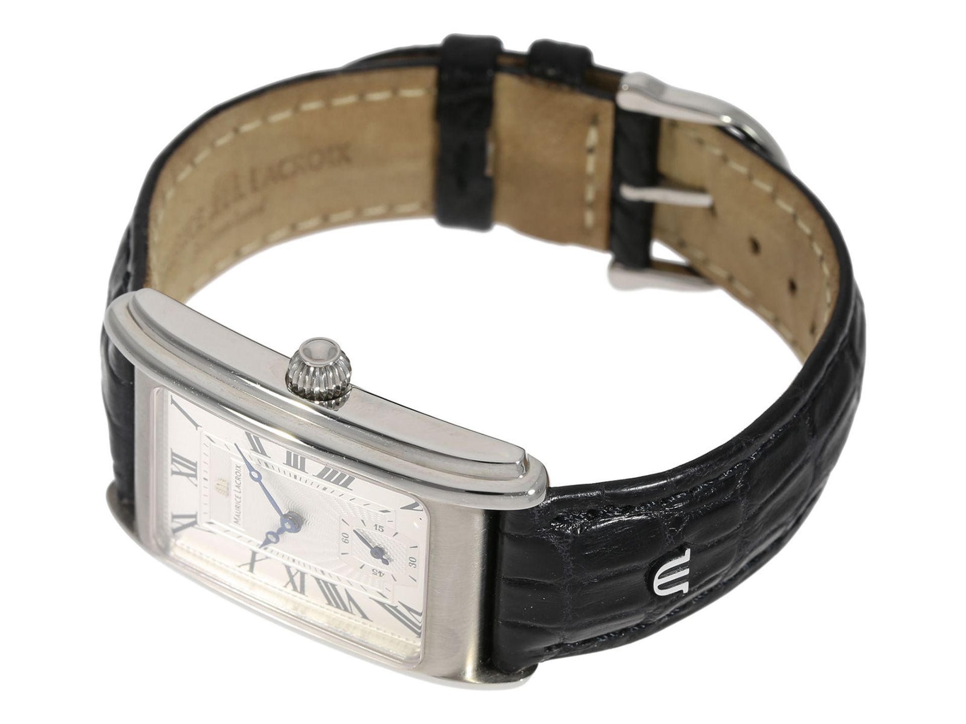 Armbanduhr: elegante und seltene limitierte vintage Stahluhr, Maurice Lacroix "Masterpiece FHF 2 - Image 4 of 6