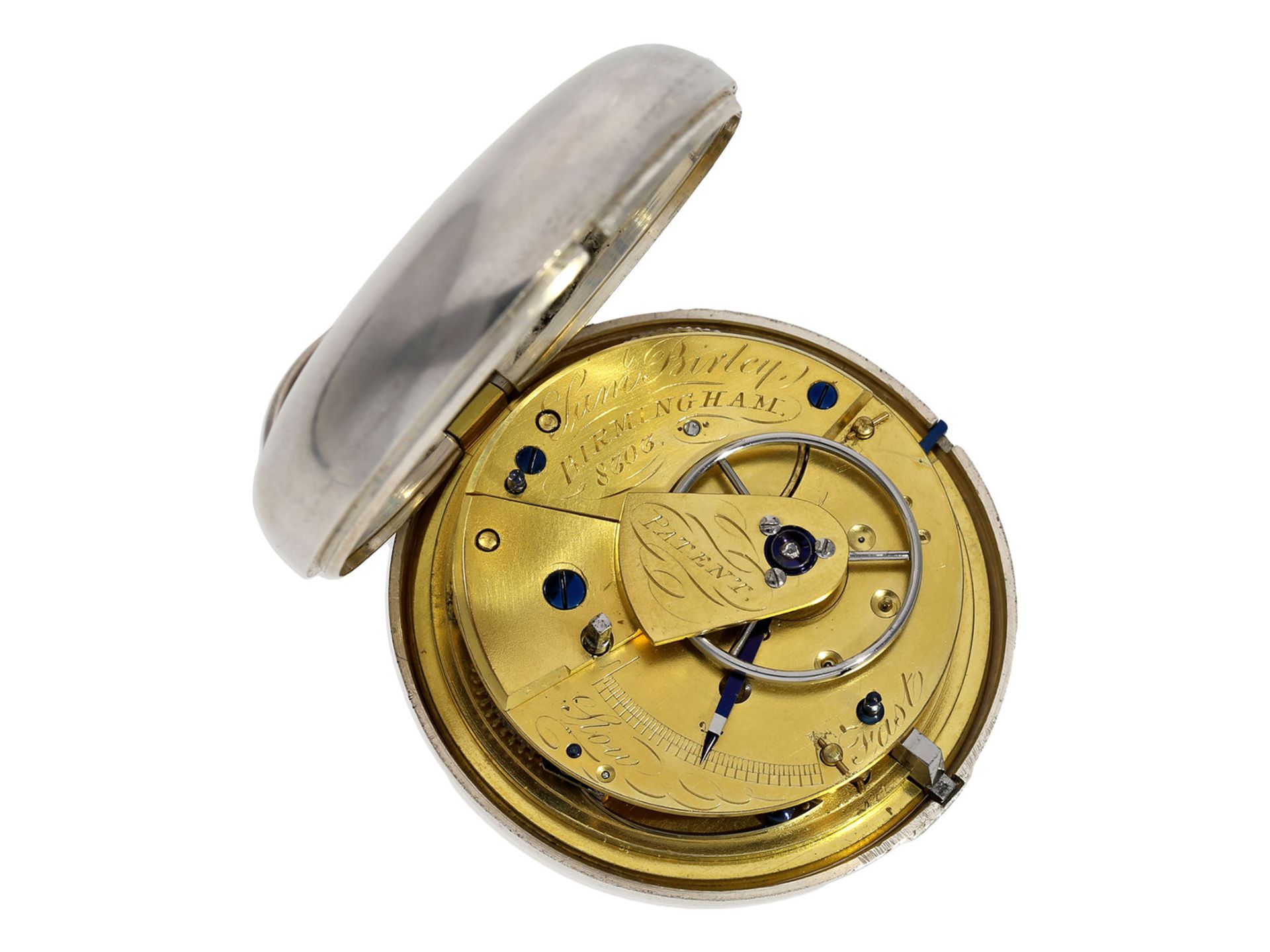 Taschenuhr: interessante englische Taschenuhr mit seltener Hemmung und anhaltbarer Sekunde für - Image 2 of 7