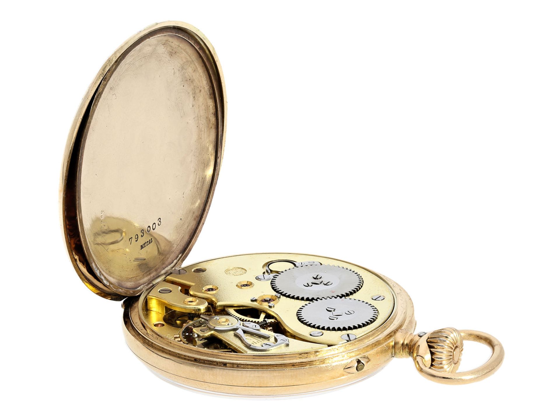 Pocket watch: gold man's pocket watch by IWC Schaffhausen, ca. 1922 - Bild 3 aus 5