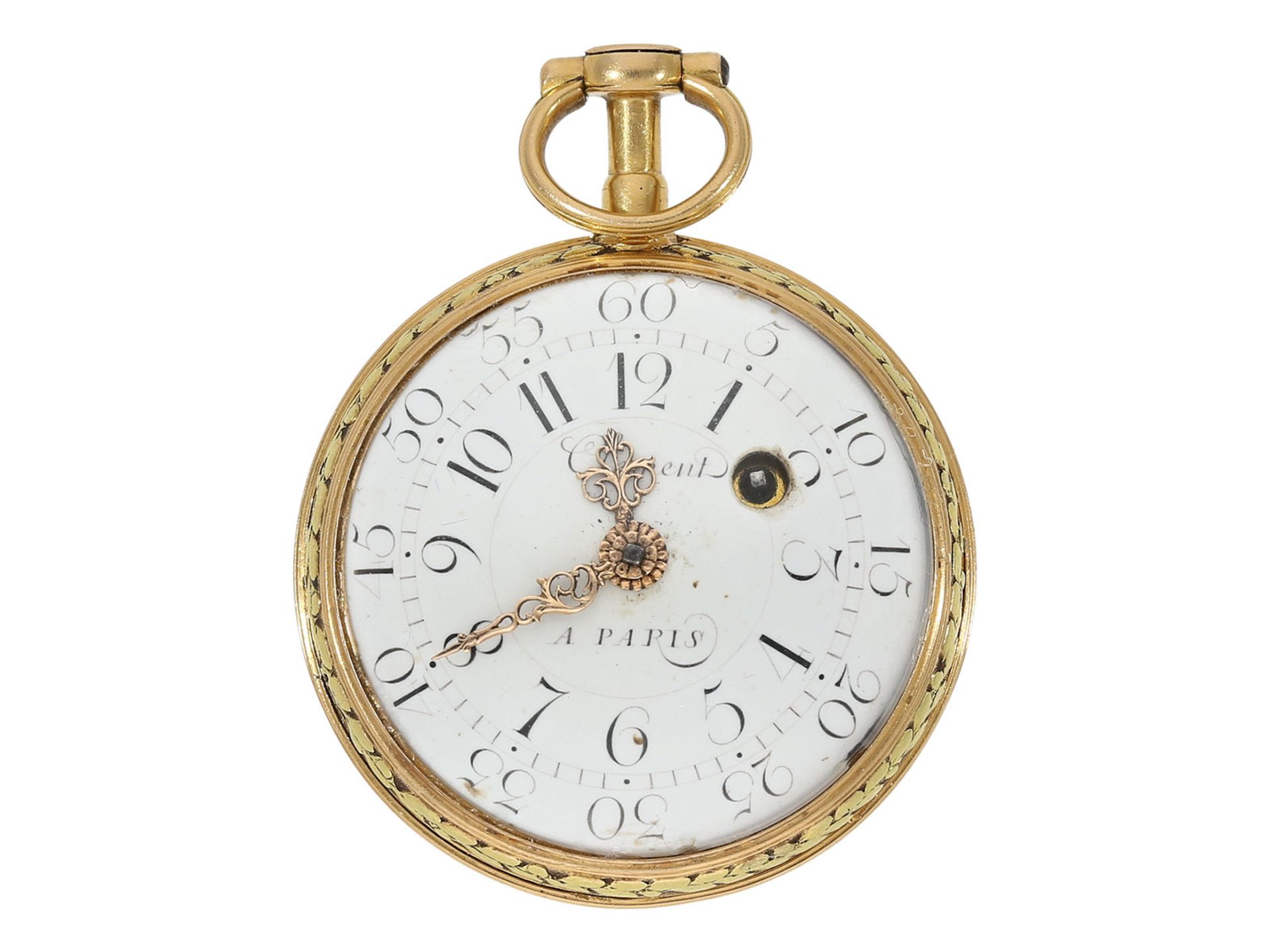 Pocket watch: Louis XV Lepine "à quatre couleurs", signed Clement Paris, ca. 1770