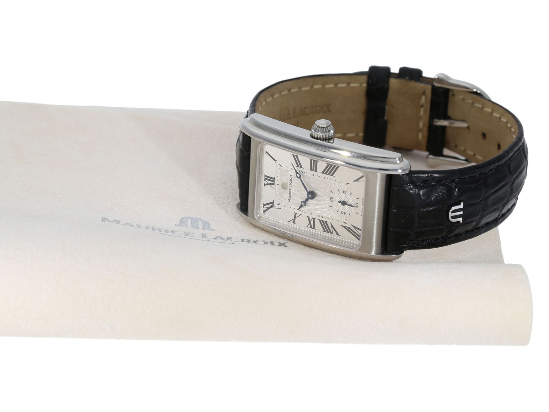 Armbanduhr: elegante und seltene limitierte vintage Stahluhr, Maurice Lacroix "Masterpiece FHF 2 - Image 5 of 6