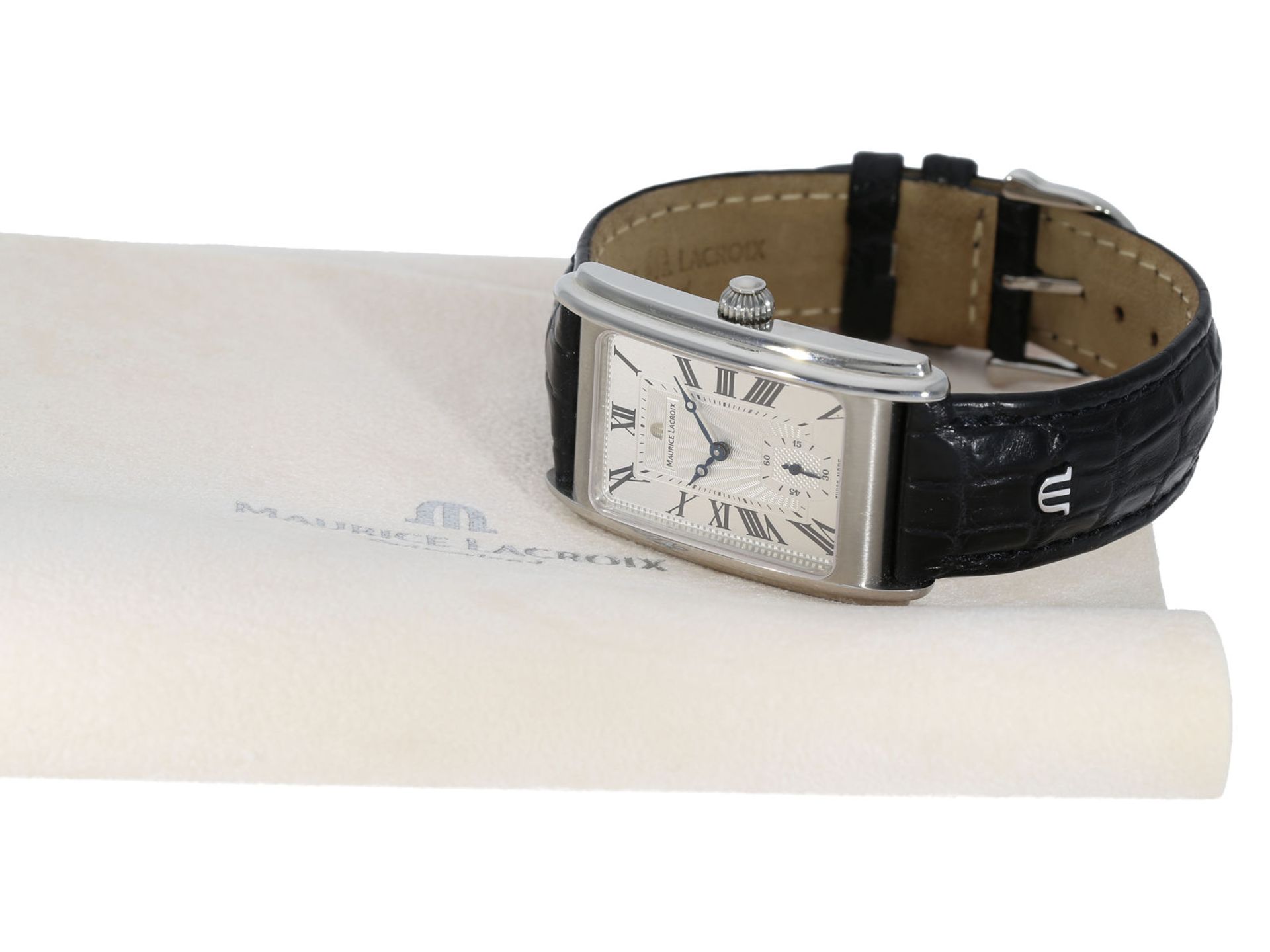 Armbanduhr: elegante und seltene limitierte vintage Stahluhr, Maurice Lacroix "Masterpiece FHF 2 - Bild 5 aus 6