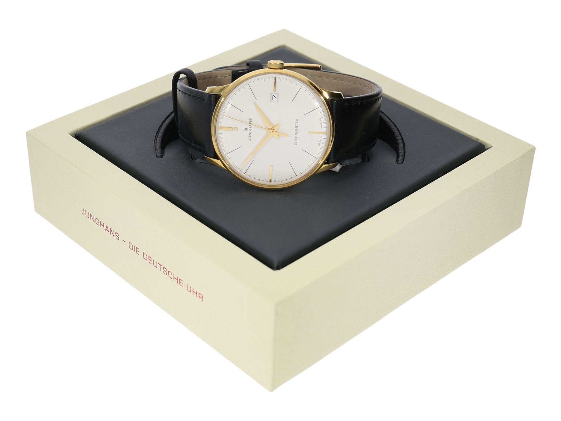 Armbanduhr: elegante neuwertige Automatikuhr, Junghans Meister Chronometer, limitiert auf 150 St - Image 2 of 5