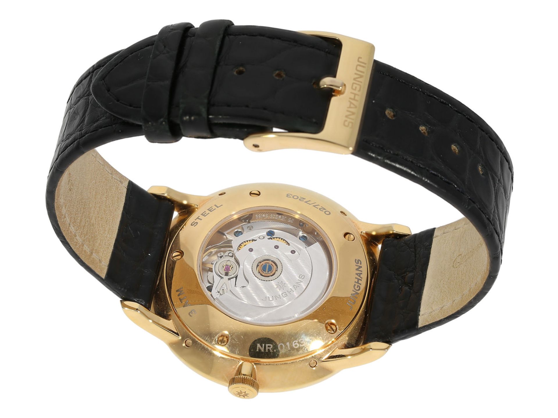 Armbanduhr: große astronomische, automatische neuwertige Herrenuhr, Junghans Meister Kalender R - Image 3 of 4