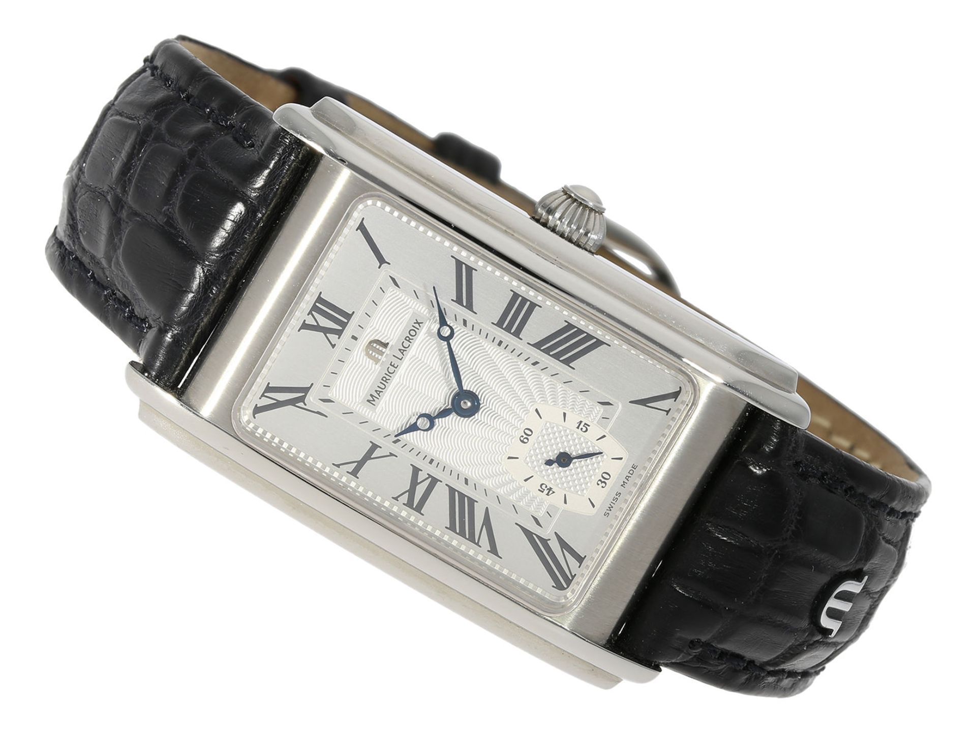 Armbanduhr: elegante und seltene limitierte vintage Stahluhr, Maurice Lacroix "Masterpiece FHF 2