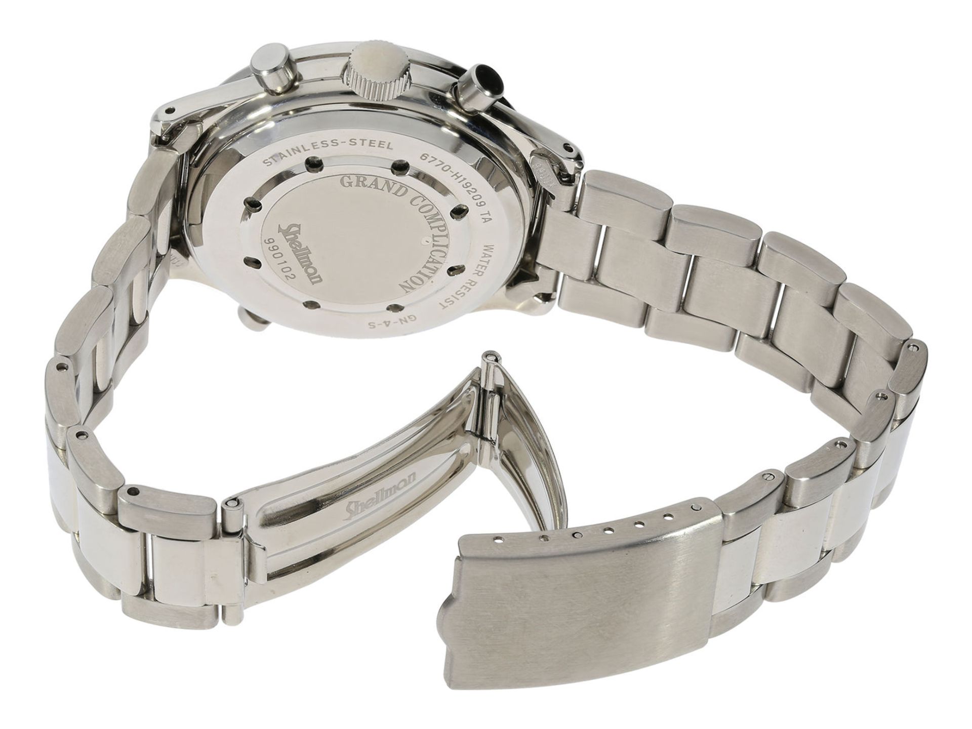 Armbanduhr: astronomische Herrenuhr, Shellman & Co. "Grand Complication" mit Chronograph, Minute - Image 6 of 6