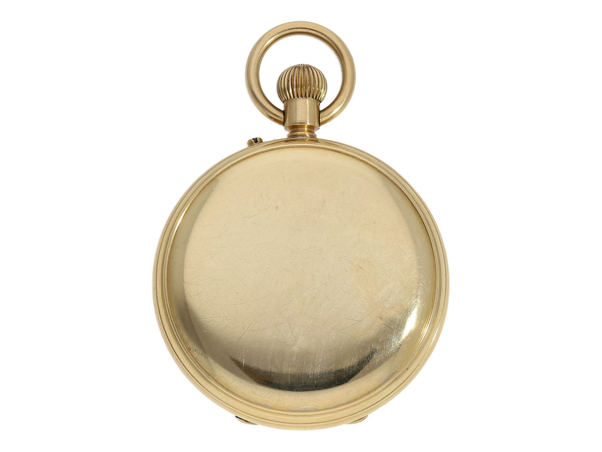 Taschenuhr: feine englische Halb-Savonnette, 18K Gold, George Cook London No.26167, Hallmarks Lo - Bild 6 aus 6