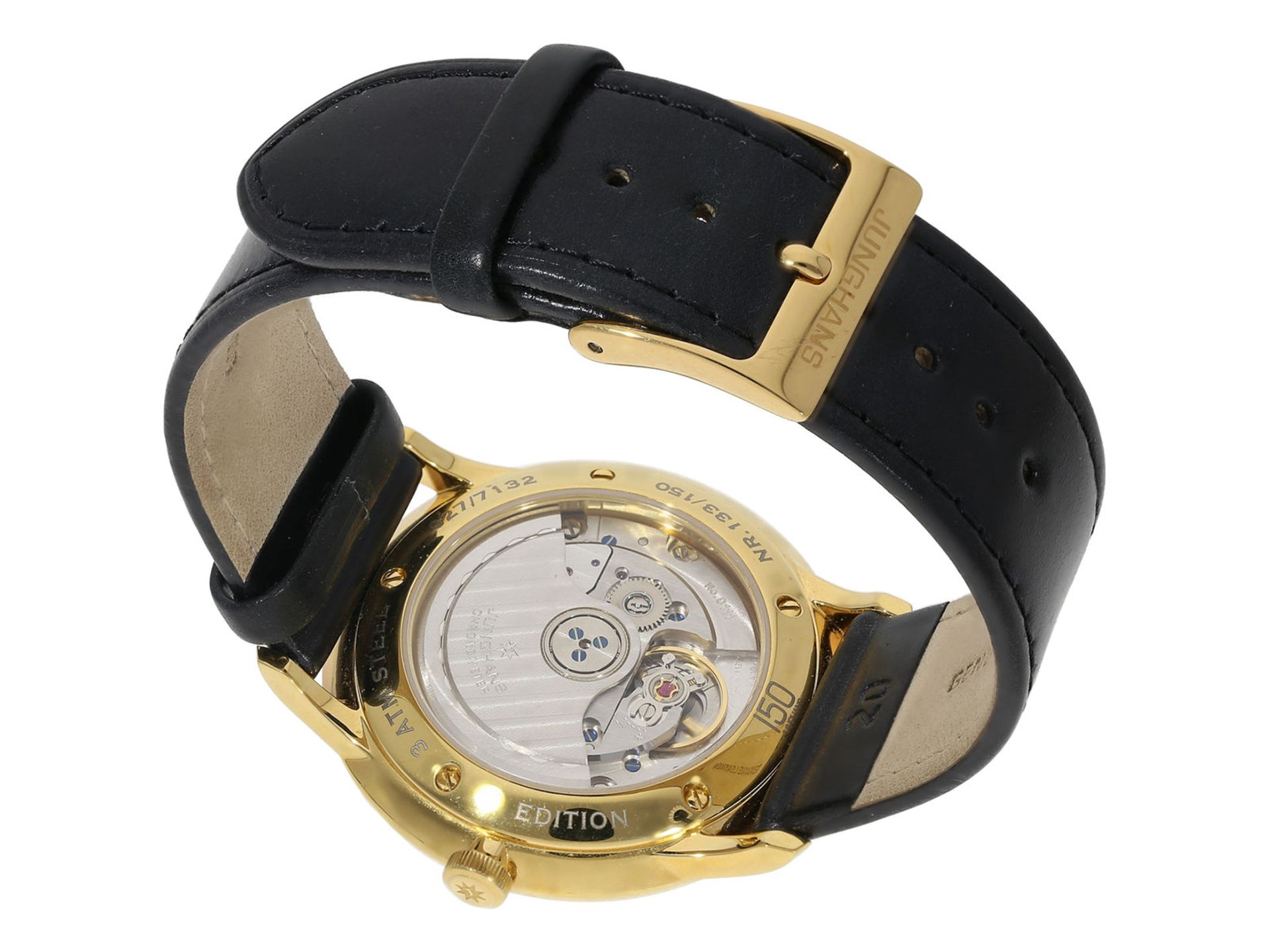 Armbanduhr: elegante neuwertige Automatikuhr, Junghans Meister Chronometer, limitiert auf 150 St - Image 3 of 5