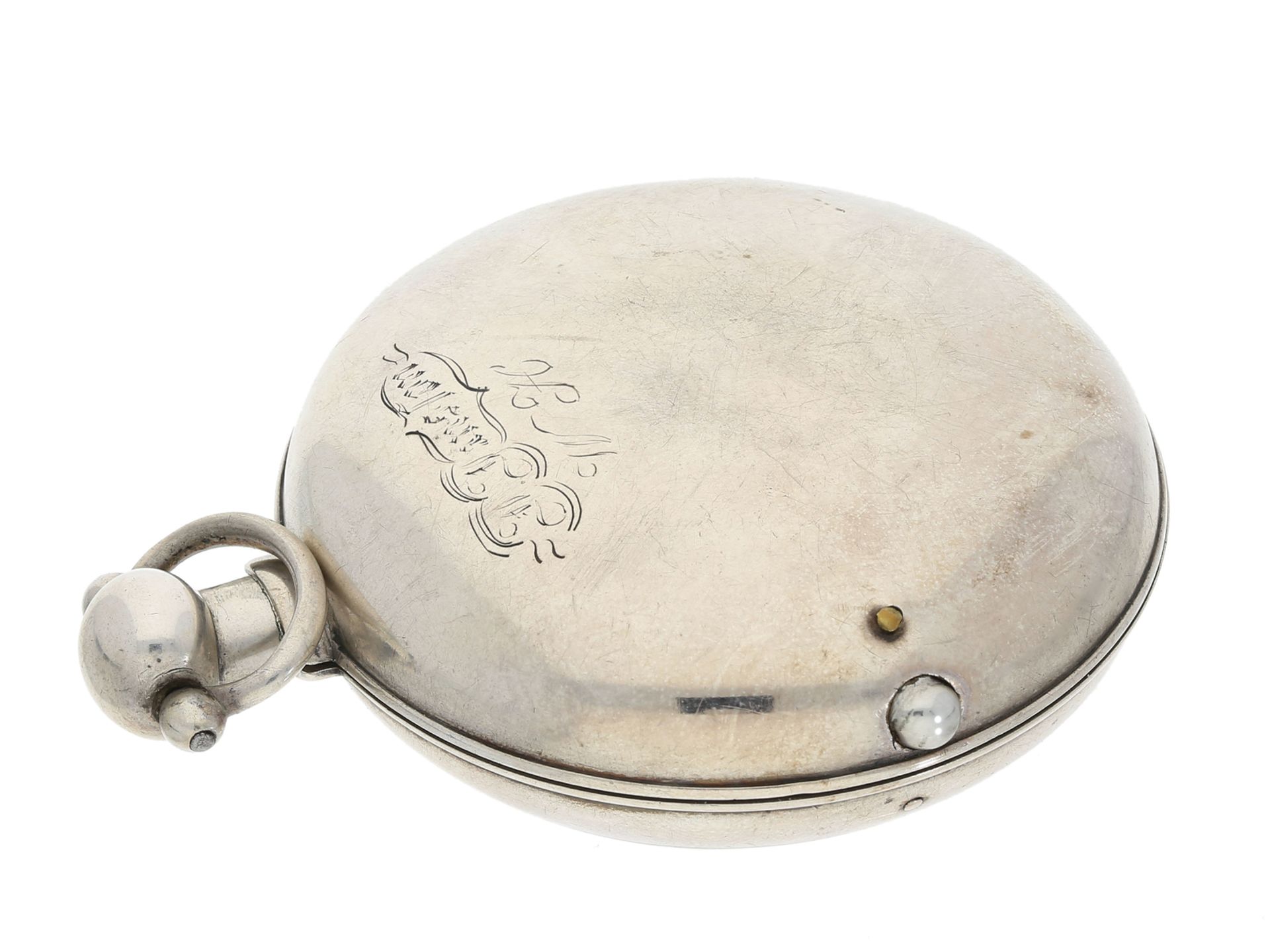 Taschenuhr: schwere englische Doppelgehäuse-Taschenuhr mit seltener Massey-Hemmung und anhaltba - Bild 3 aus 4