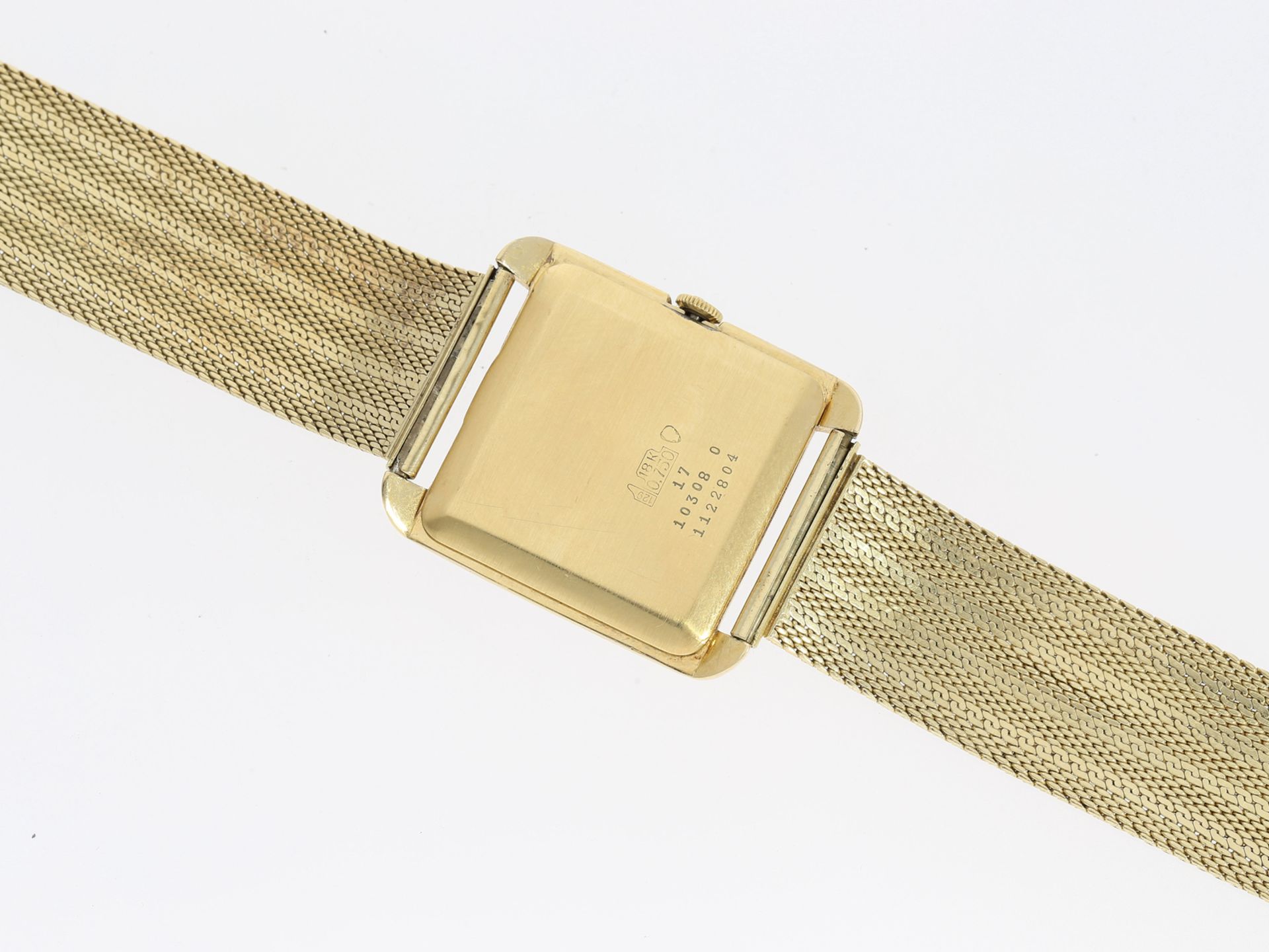 Armbanduhr: ausgefallene 18K Gold Herrenarmbanduhr Doxa "Grafic" mit passendem 14K Gold Armband, - Bild 4 aus 4