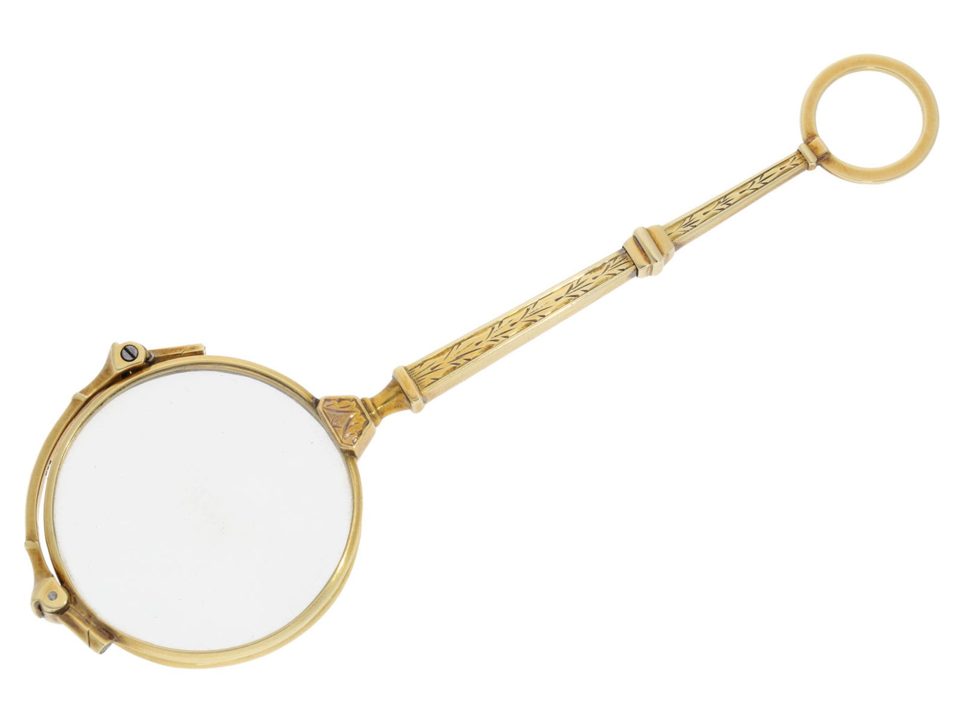 Lorgnette/Lorgnon: rare Lorgnon, ca. 1900, gold