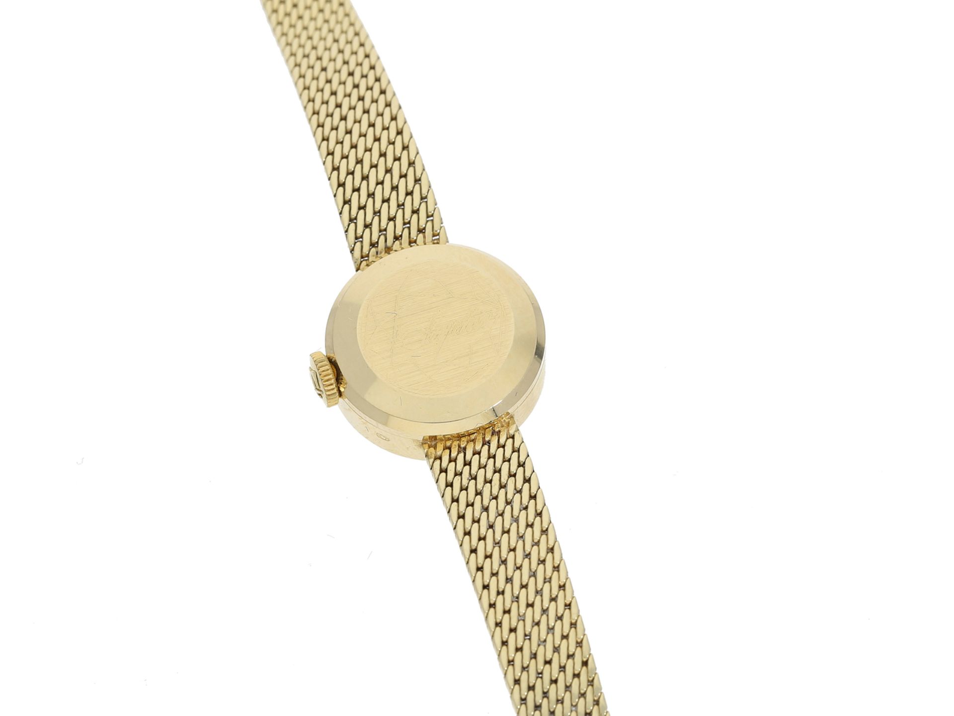 Armbanduhr: goldene vintage Damenuhr der Marke "Tissot", Handaufzug, 14K GoldCa. 16cm - Bild 2 aus 2
