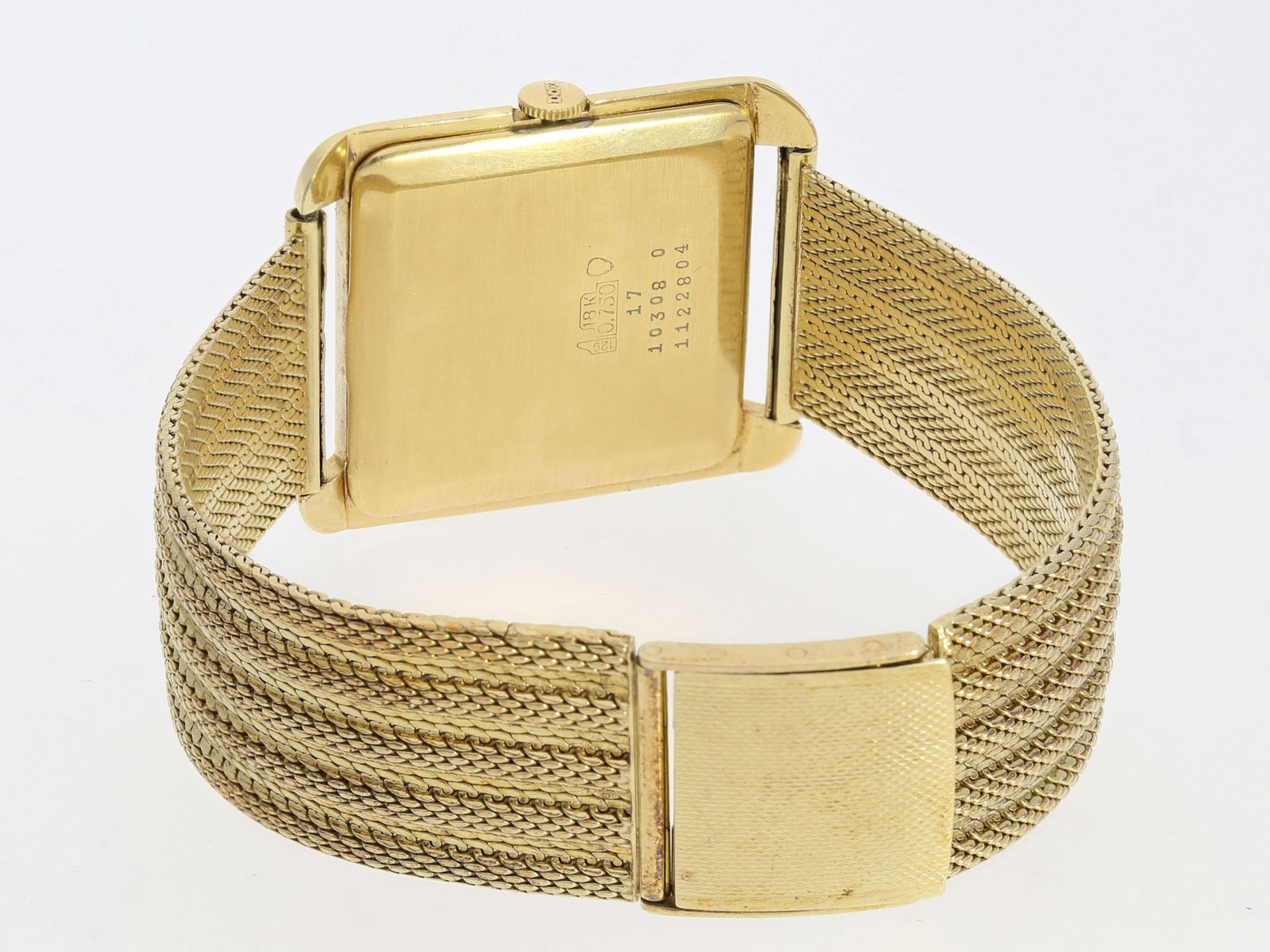 Armbanduhr: ausgefallene 18K Gold Herrenarmbanduhr Doxa "Grafic" mit passendem 14K Gold Armband, - Bild 3 aus 4