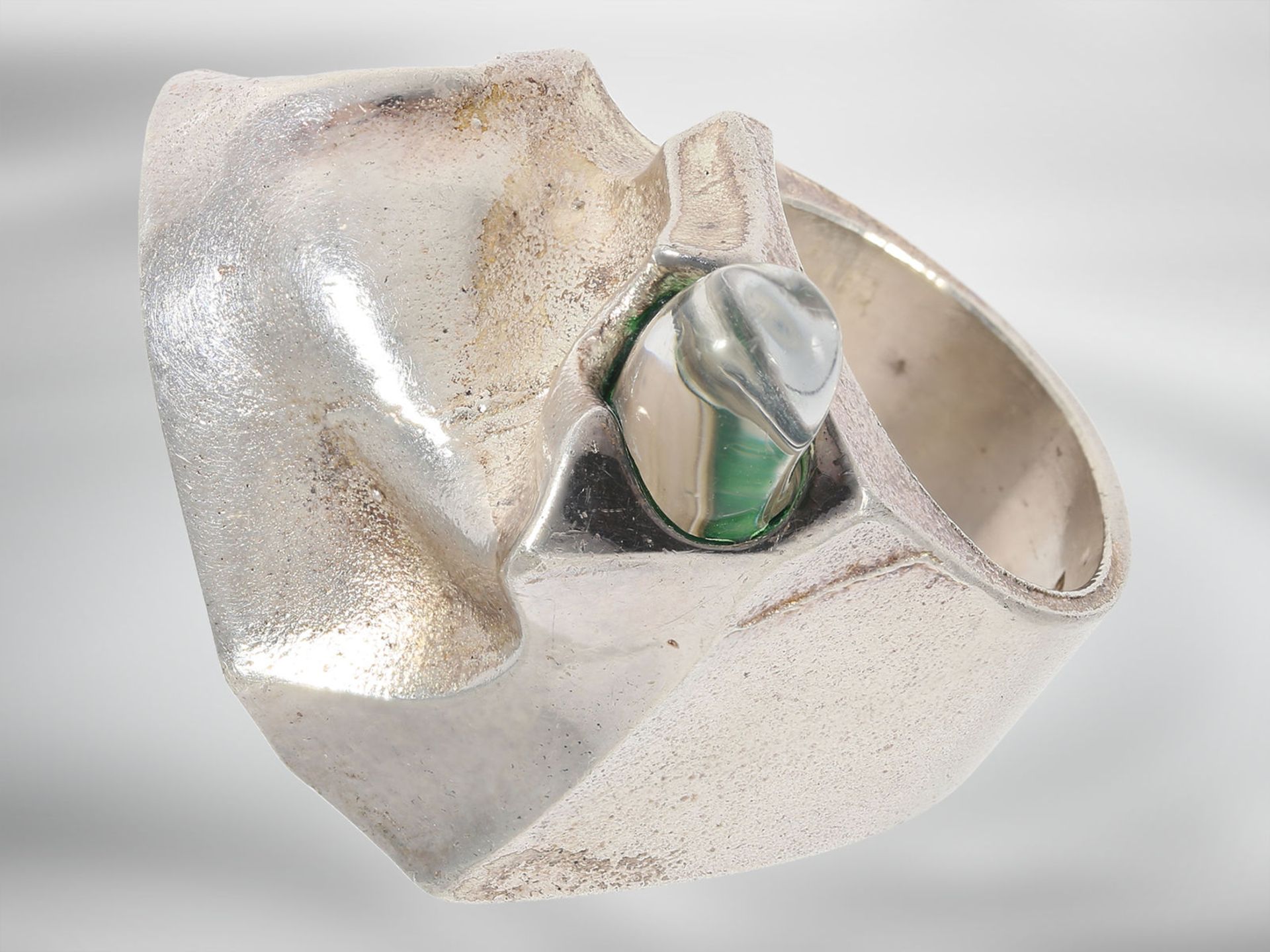 Ring: Designerring 'Creature´s Eye' aus der Manufaktur Lapponia, mit Acryl, Sterlingsilber, Finnland - Image 5 of 6