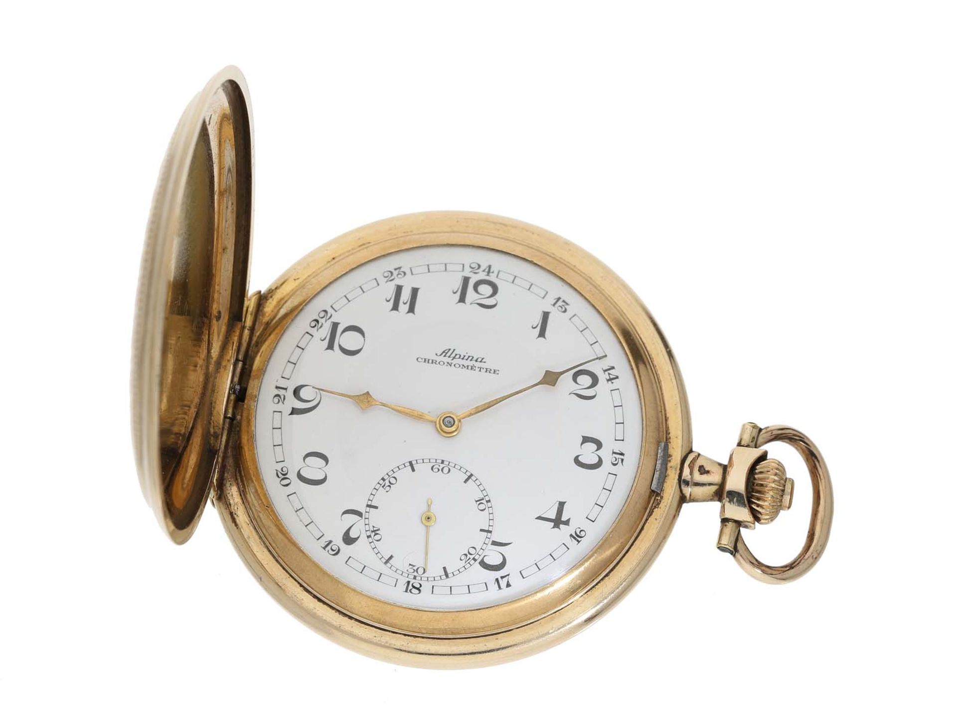 Taschenuhr: Chronomètre Alpina mit Chatelaine, ca. 1920