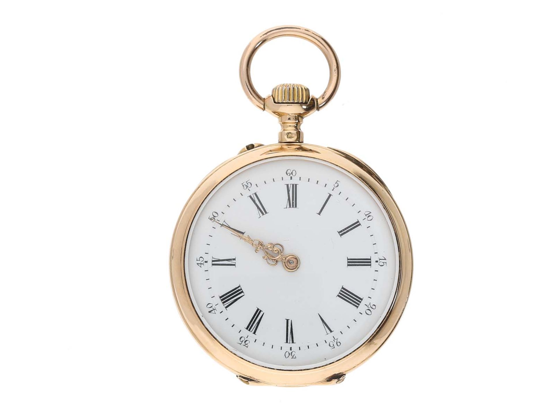 Taschenuhr: feine rotgoldene Damenuhr von Le Coultre, ca. 1900