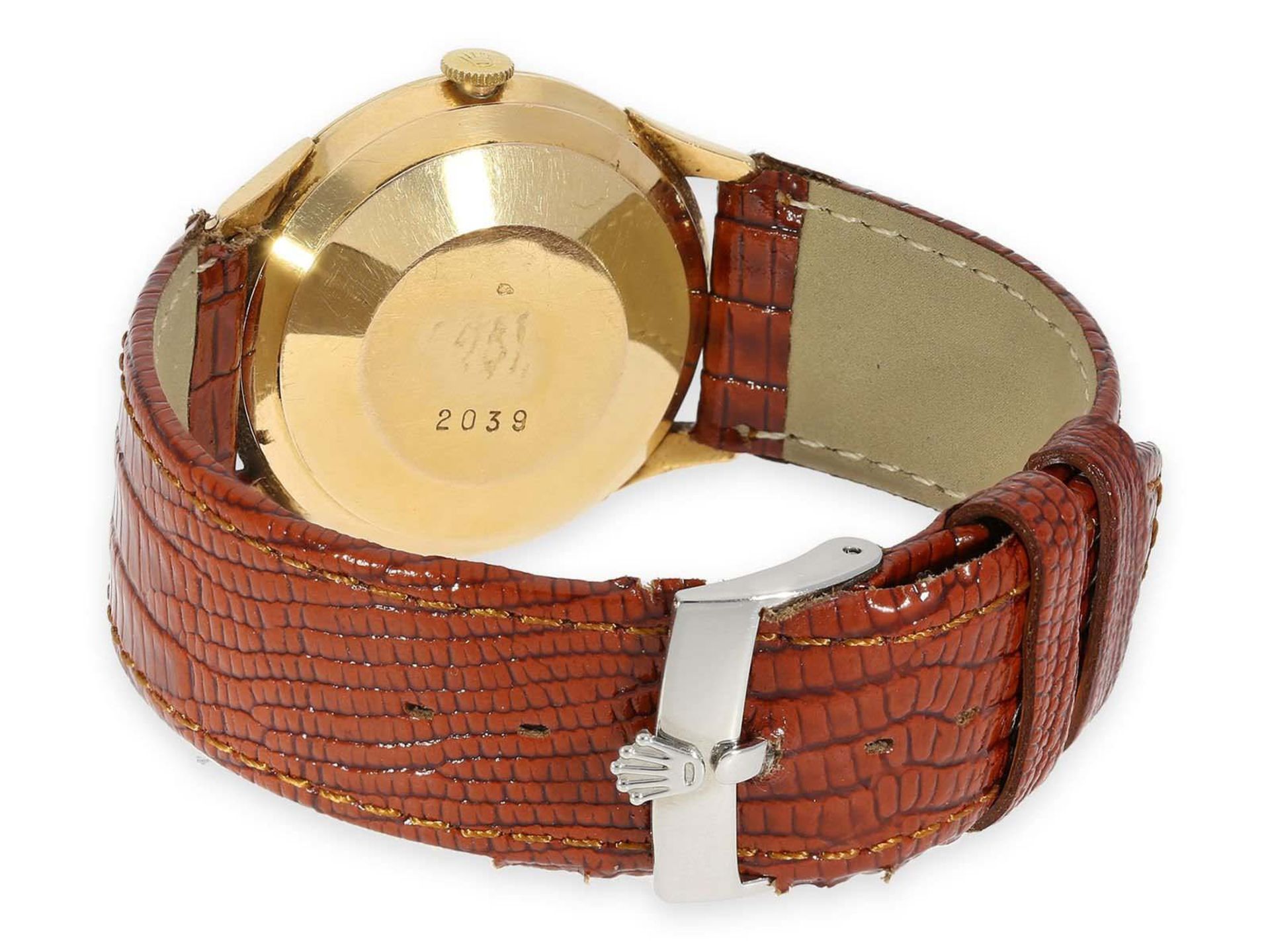 Armbanduhr: ganz frühes Rolex "Bombay" Chronometer in 18K Gold, vermutlich eine der frühesten - Bild 3 aus 4
