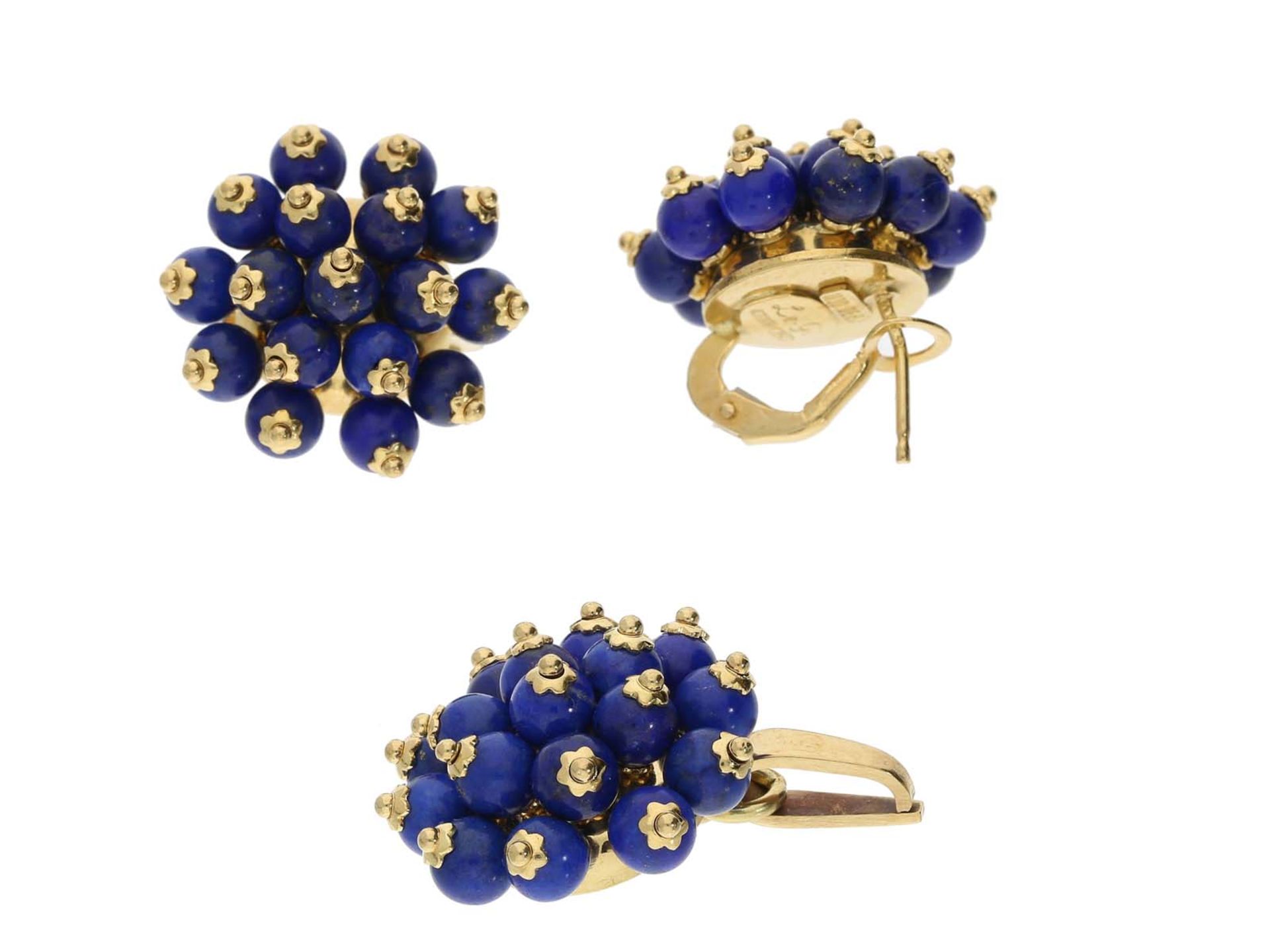 Ohrschmuck/Anhänger: signierter italienischer vintage Designerschmuck der Marke Le-Gi in 18K Gold, g