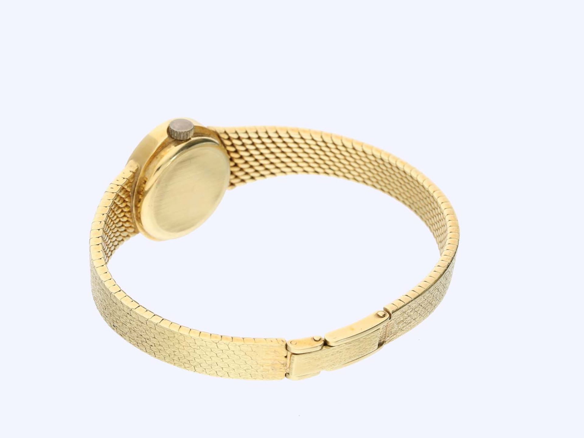 Armbanduhr: goldene vintage Damenuhr der Marke 'Carib', 14K Gold - Image 2 of 2