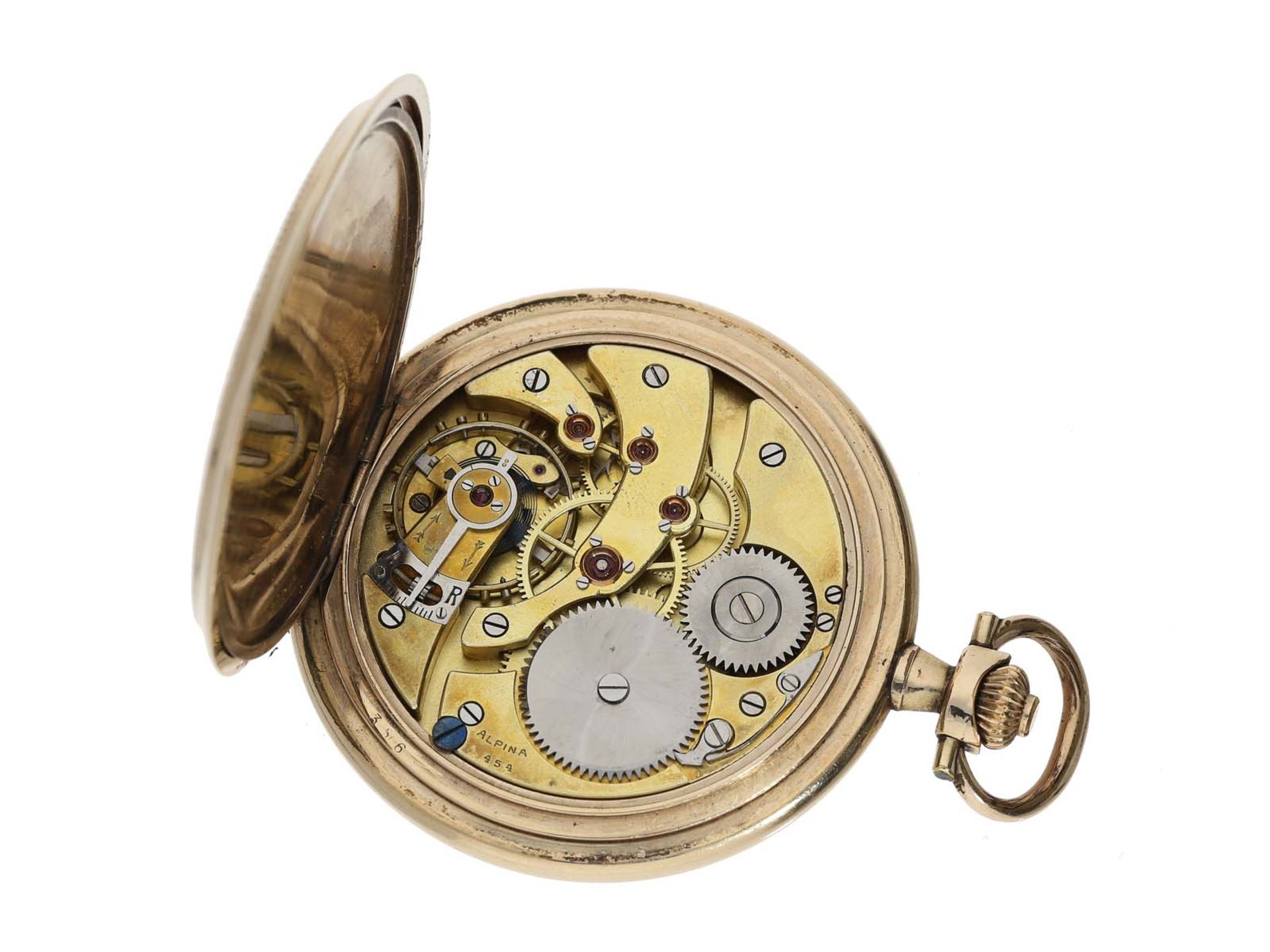 Taschenuhr: Chronomètre Alpina mit Chatelaine, ca. 1920 - Bild 3 aus 3