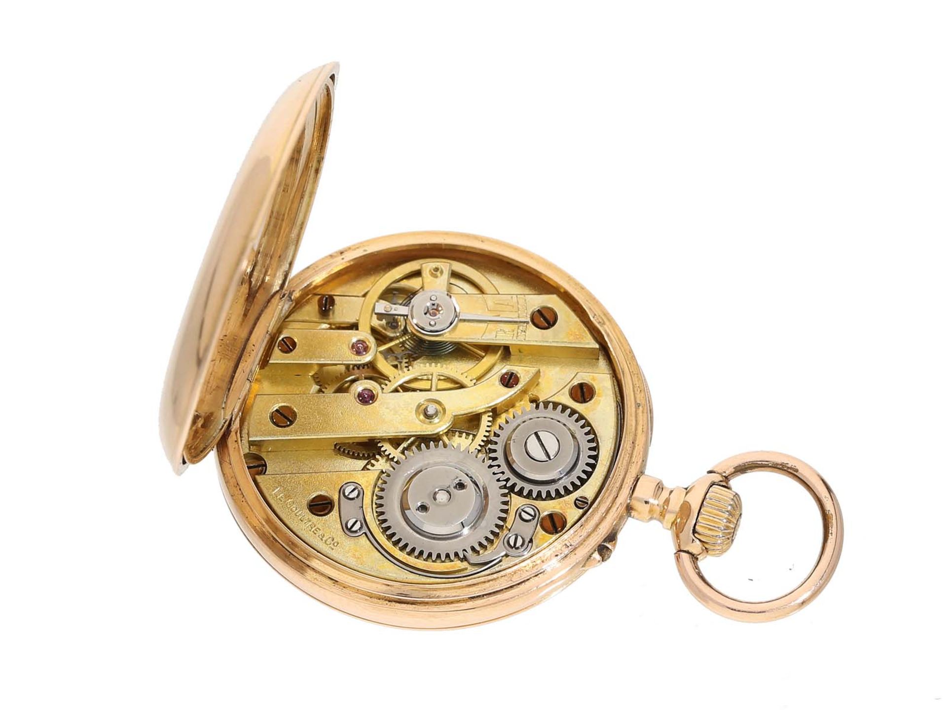 Taschenuhr: feine rotgoldene Damenuhr von Le Coultre, ca. 1900 - Bild 2 aus 3