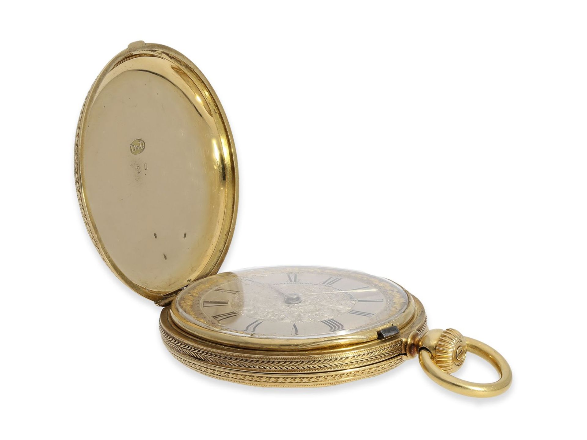 Taschenuhr: sehr seltene Prunksavonnette, um 1860, vermutlich Patek Philippe, geliefert an den - Image 5 of 7