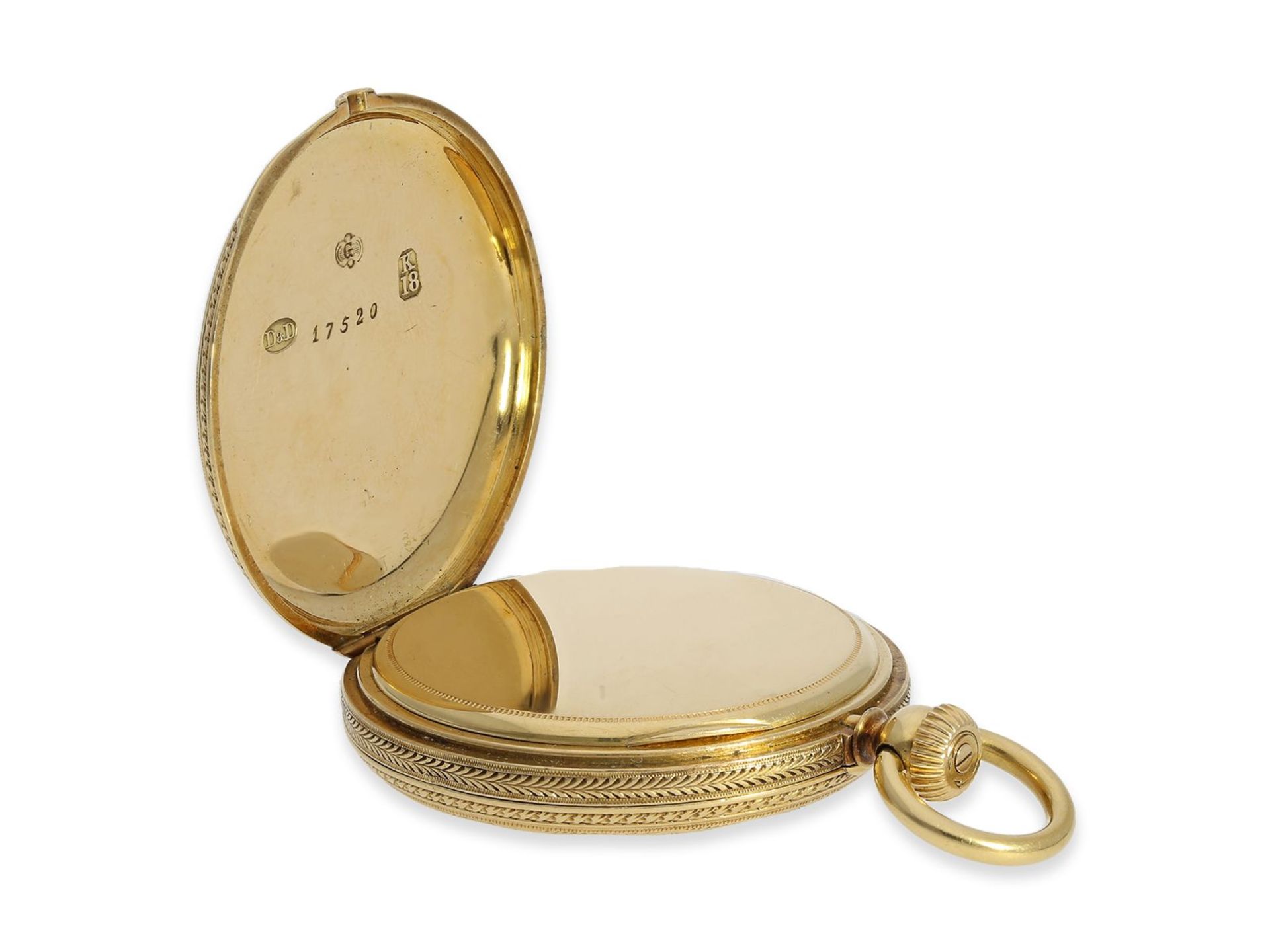 Taschenuhr: sehr seltene Prunksavonnette, um 1860, vermutlich Patek Philippe, geliefert an den - Image 3 of 7