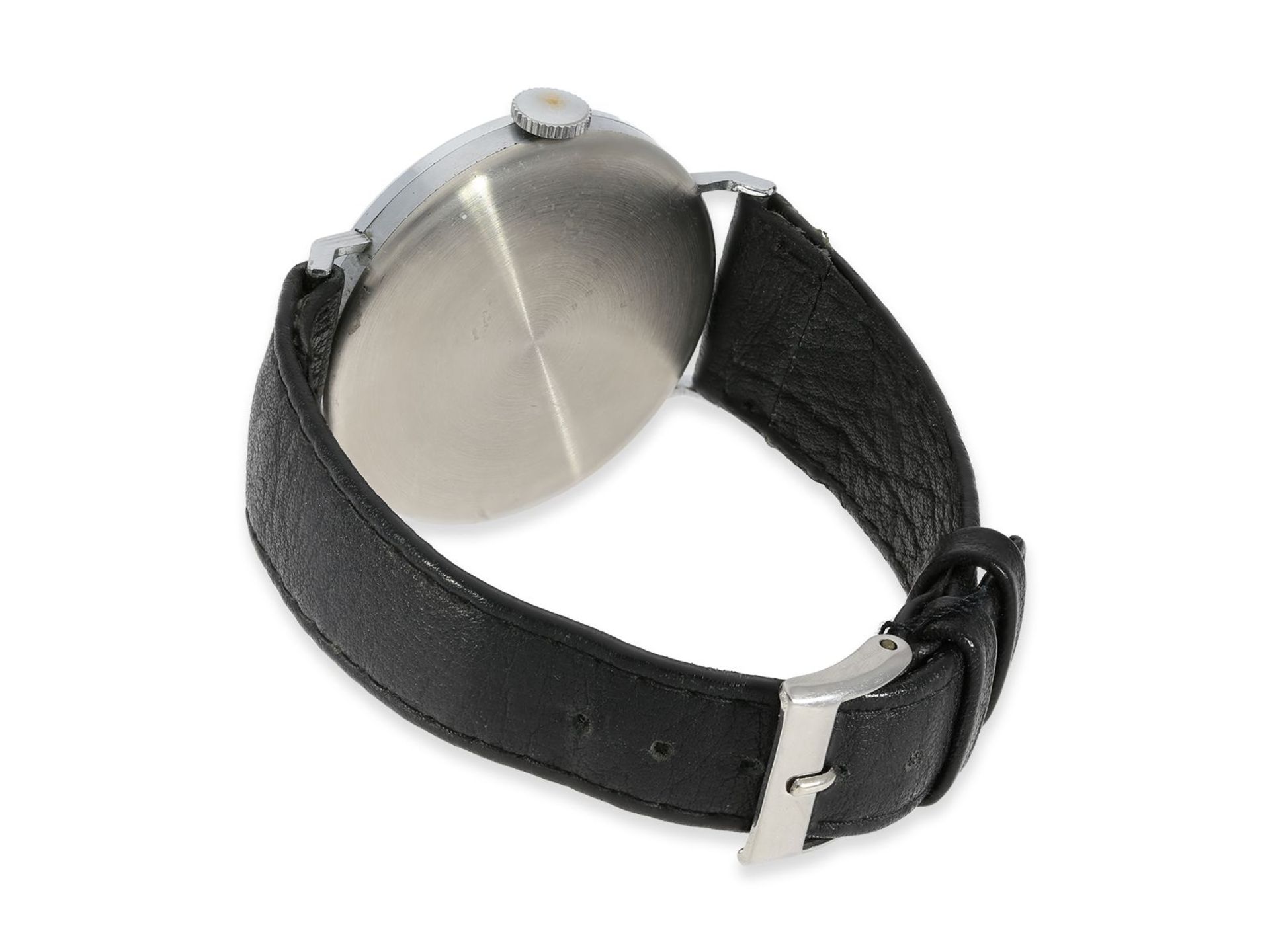 Armbanduhr: sehr seltene, oversize "39mm" Marvin mit schwarzem Zifferblatt, new-old-stock, 40er- - Bild 4 aus 5