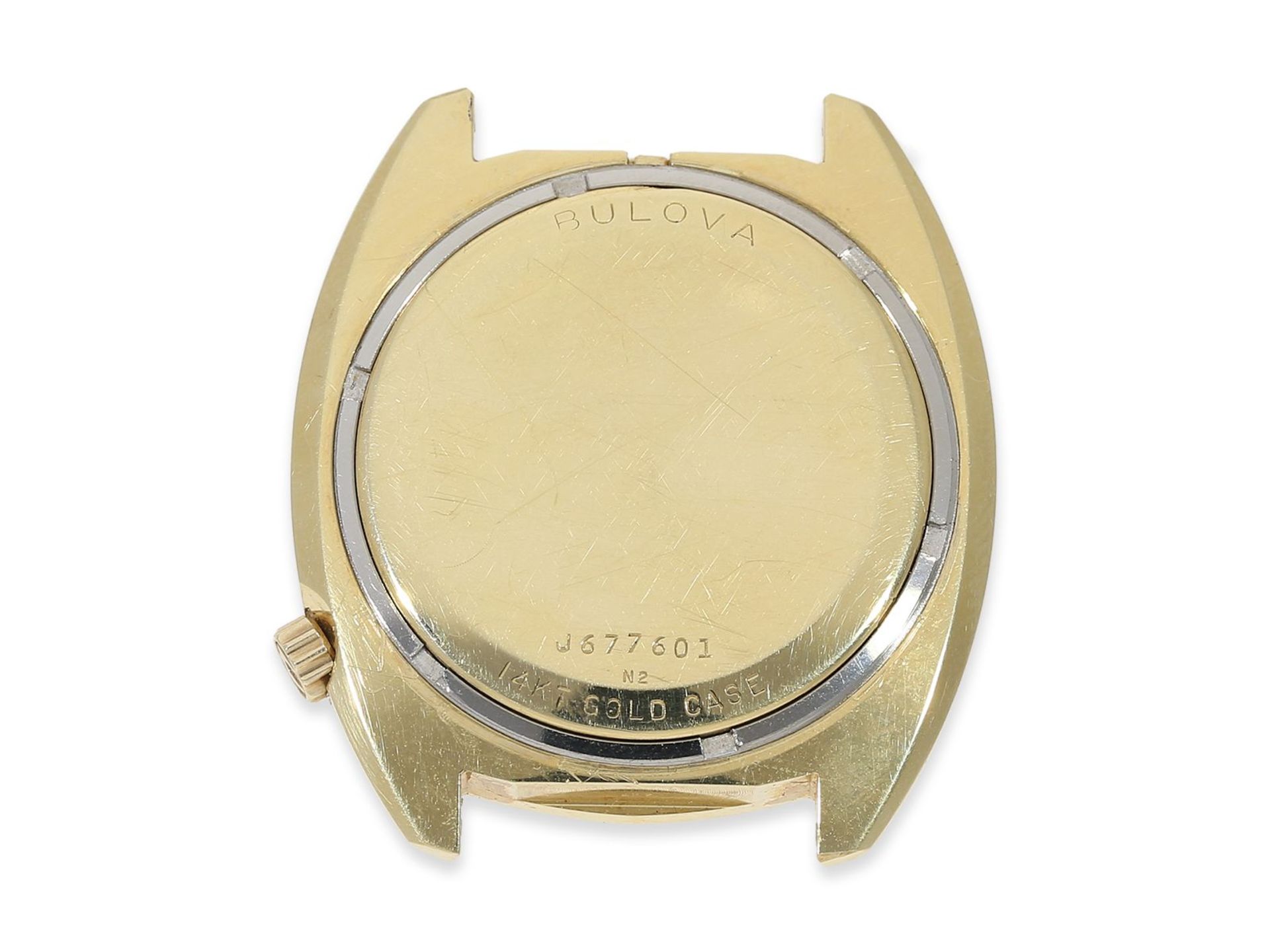 Armbanduhr: seltene vintage Bulova "Accuquarz" Day-Date in der massiv goldenen Ausführung, ca. - Image 2 of 4