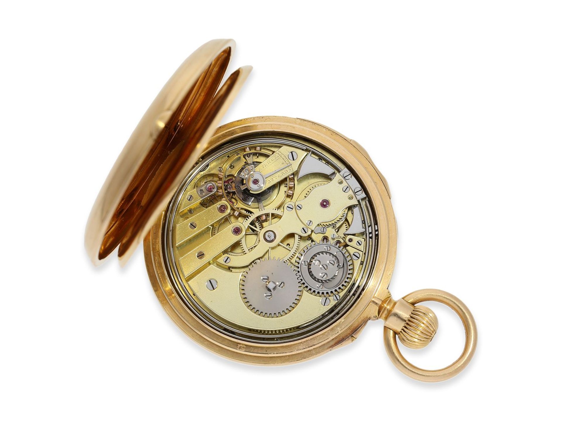 Taschenuhr: hochfeine Herrenuhr mit Viertelstunden-Repetition, ehemaliger Adelsbesitz, Louis - Image 2 of 6