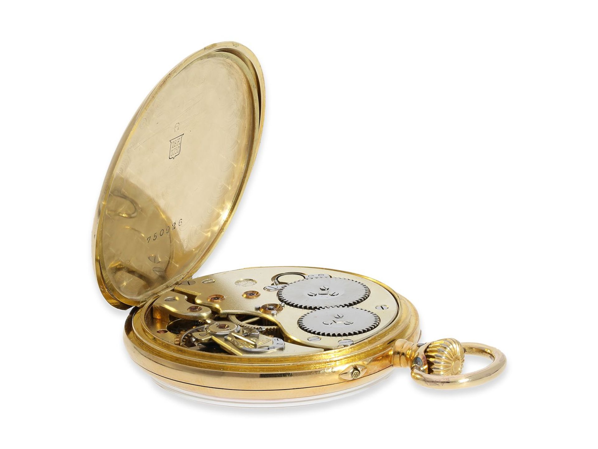 Taschenuhr: sehr seltene IWC in Chronometerqualität, bez. "CHRONOMETRE", ca.1917, Ca. Ø48,5mm, ca. - Bild 5 aus 6