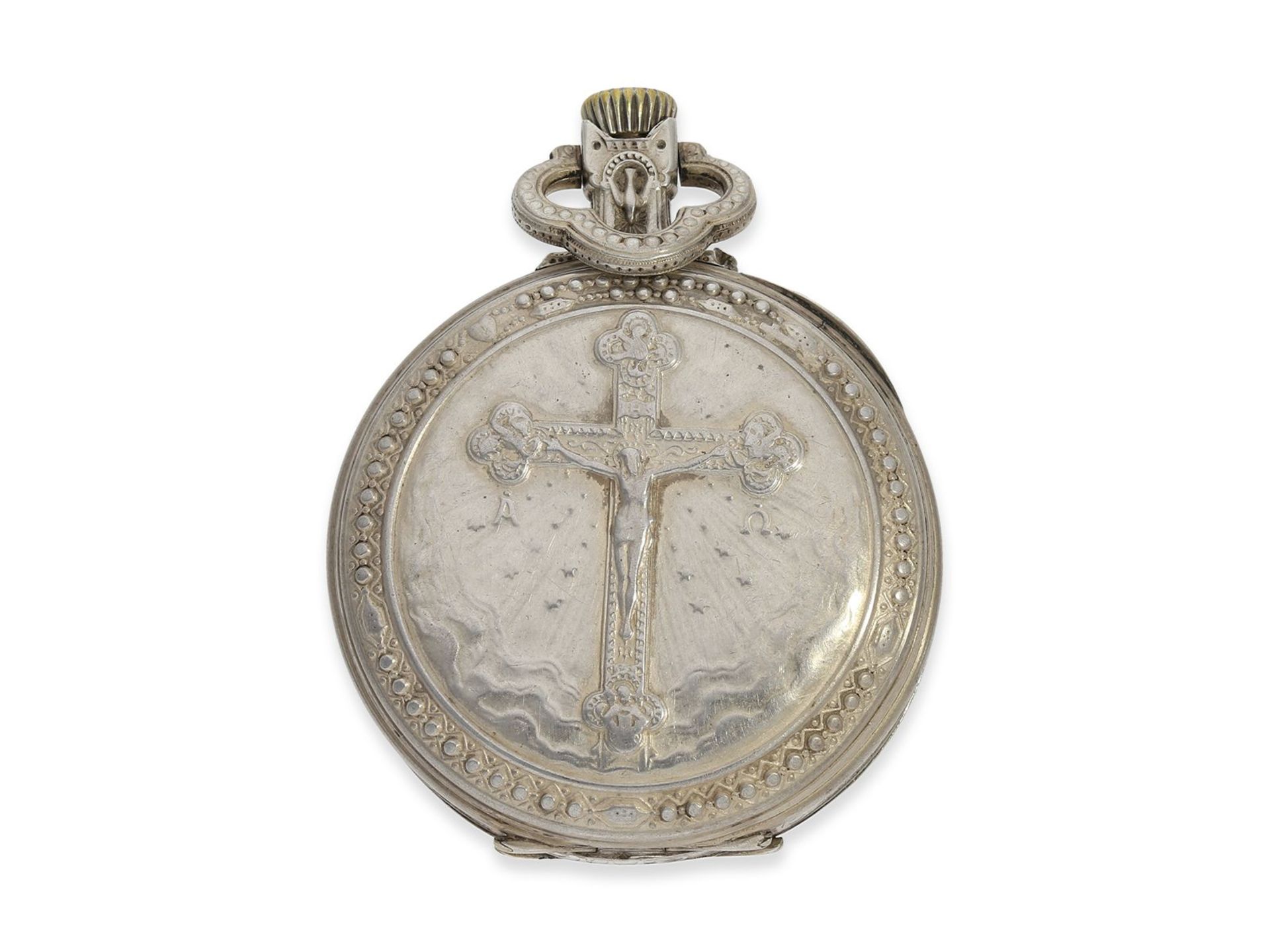 Taschenuhr: äußerst seltene französische Taschenuhr für katholische Priester, Ratel, Horloger Bte. - Image 7 of 7