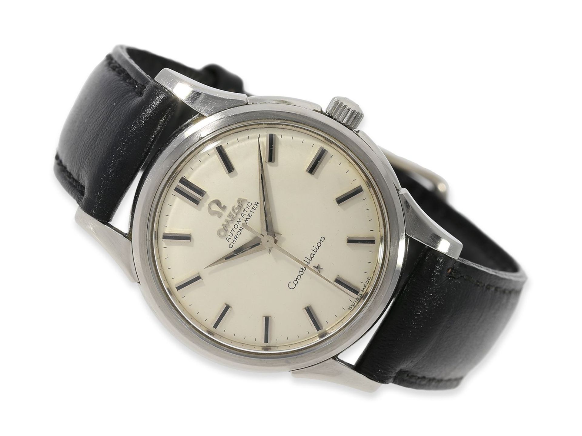 Armbanduhr: Omega Constellation Chronometer Ref.14381-10SC, ca.1960, Ca. Ø34,5mm, Edelstahl,