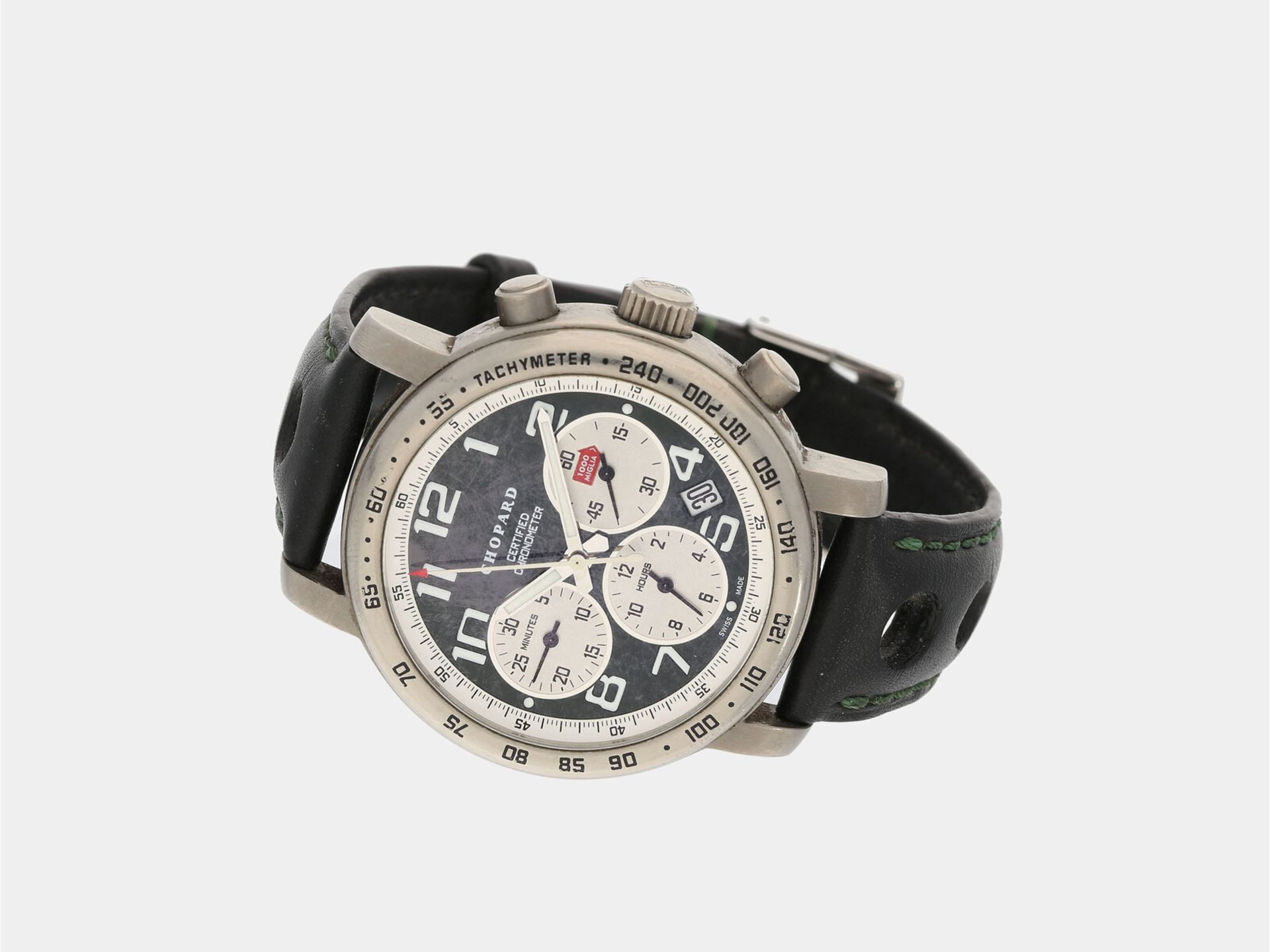 Armbanduhr: sportlicher Chronograph in Chronometerqualität, Chopard Mille Miglia Titanium Ref. 8915,