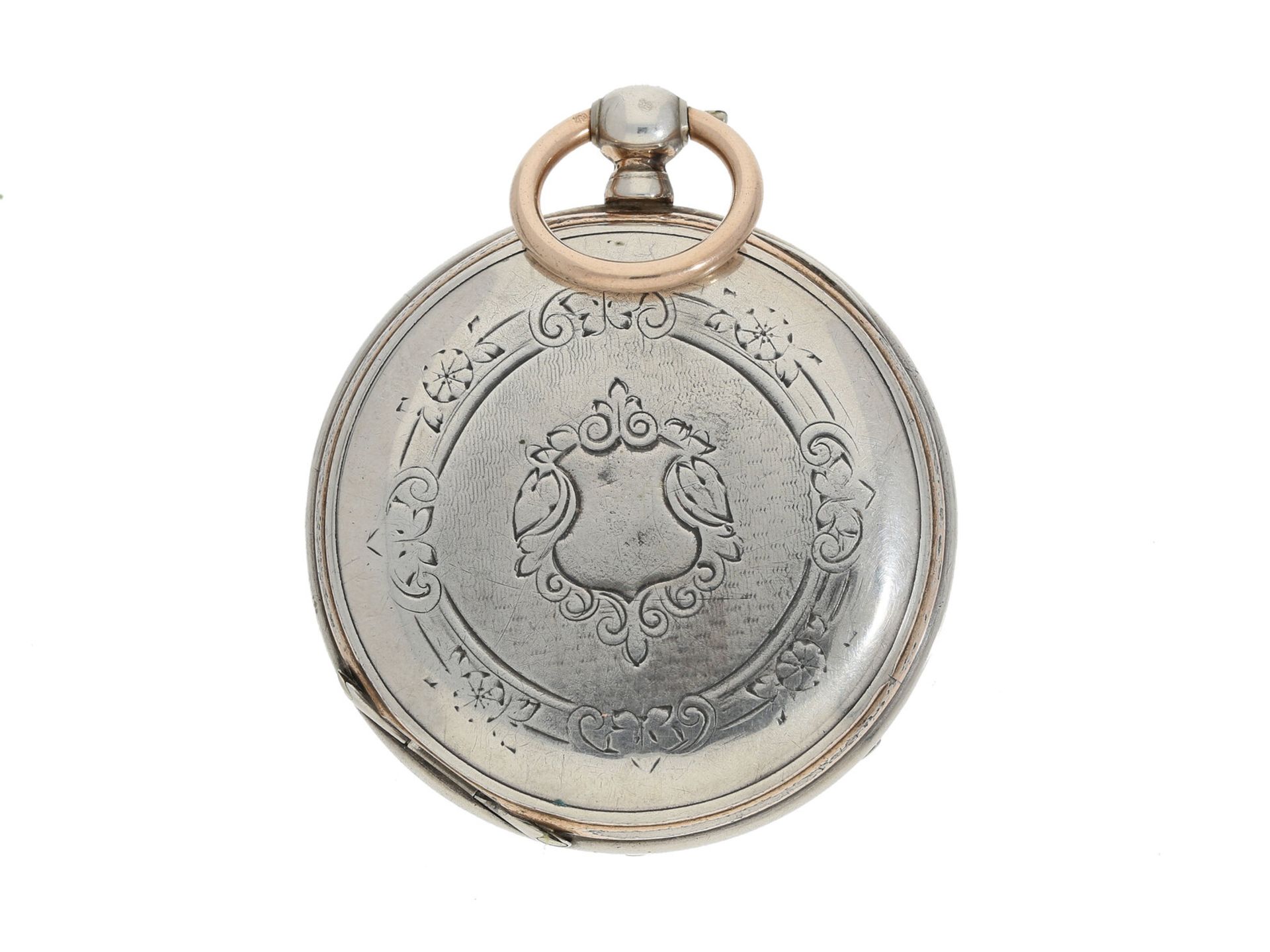 Taschenuhr: seltenes Wippen-Chronometer, um 1860, signiert Carl Möller Kjöbenhavn (Copenhagen), - Bild 2 aus 3