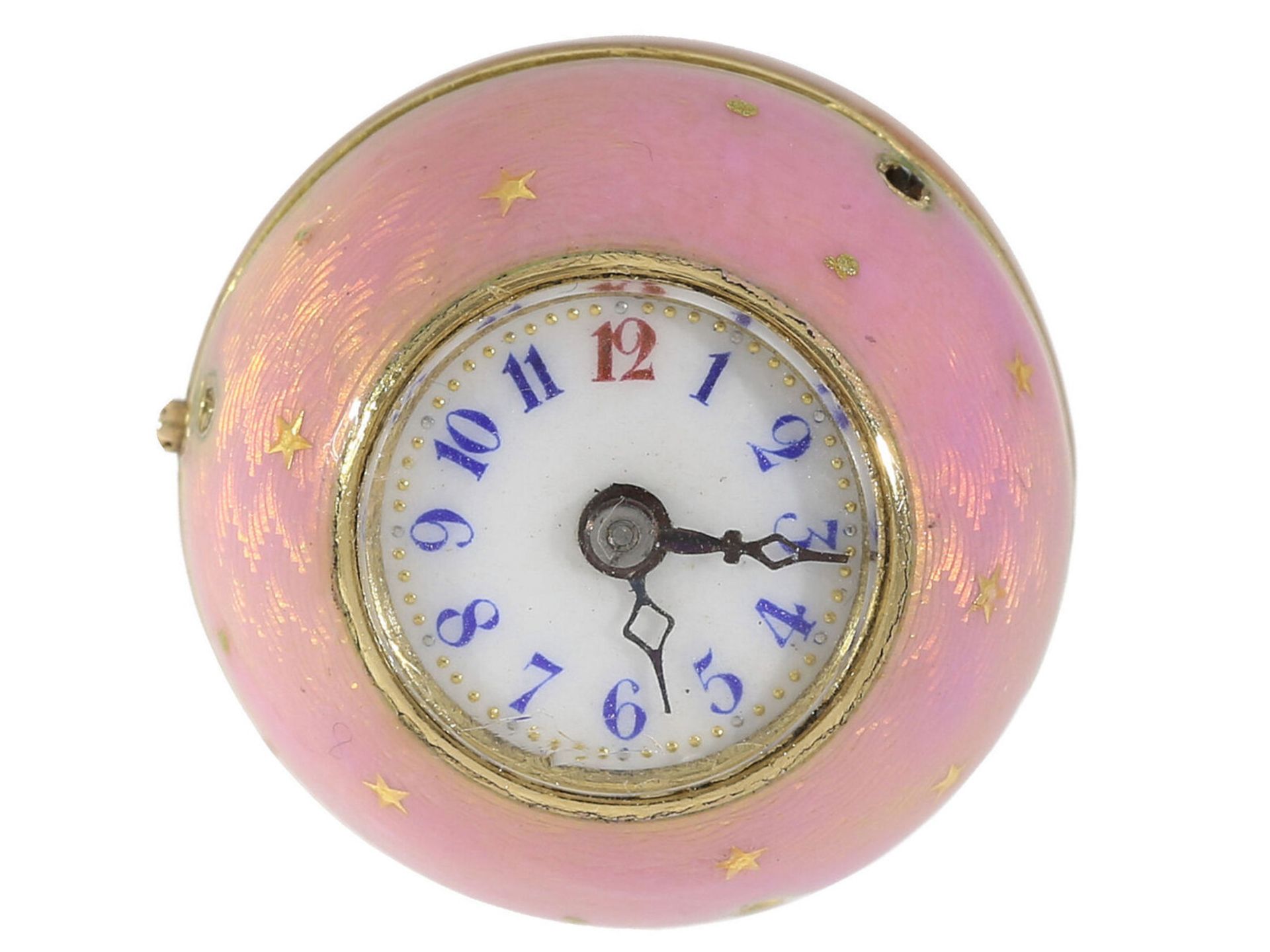 Formuhr: wunderschöne 'Boule de Geneve' in Gold/Emaille, ca. 1900, hochfeine Qualität, No.71843: Ca.