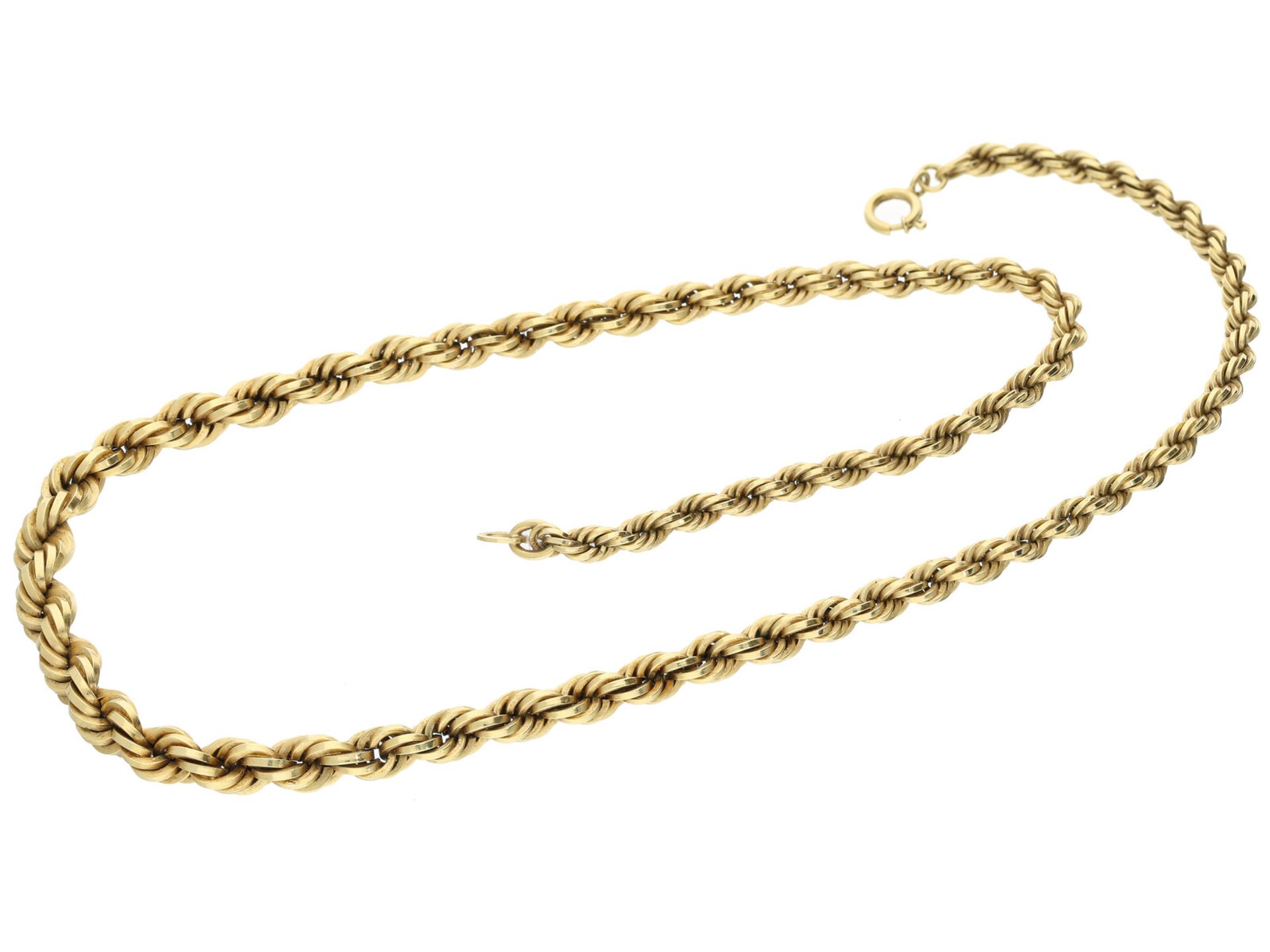 Kette/Collier: attraktive vintage Kordelkette, 14K Gold