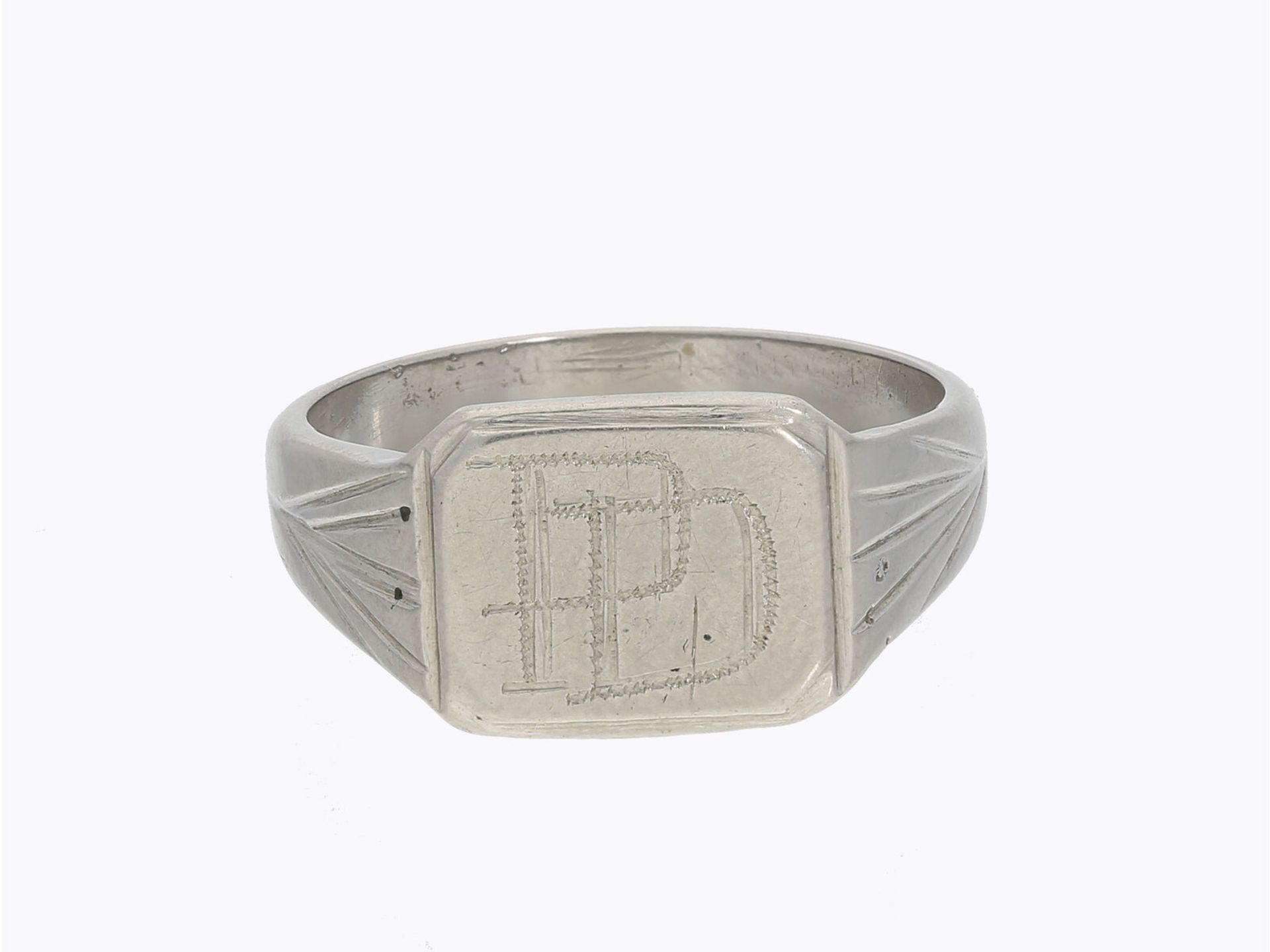 Ring: interessanter antiker Siegelring, vermutlich aus der Zeit des Jugendstils
