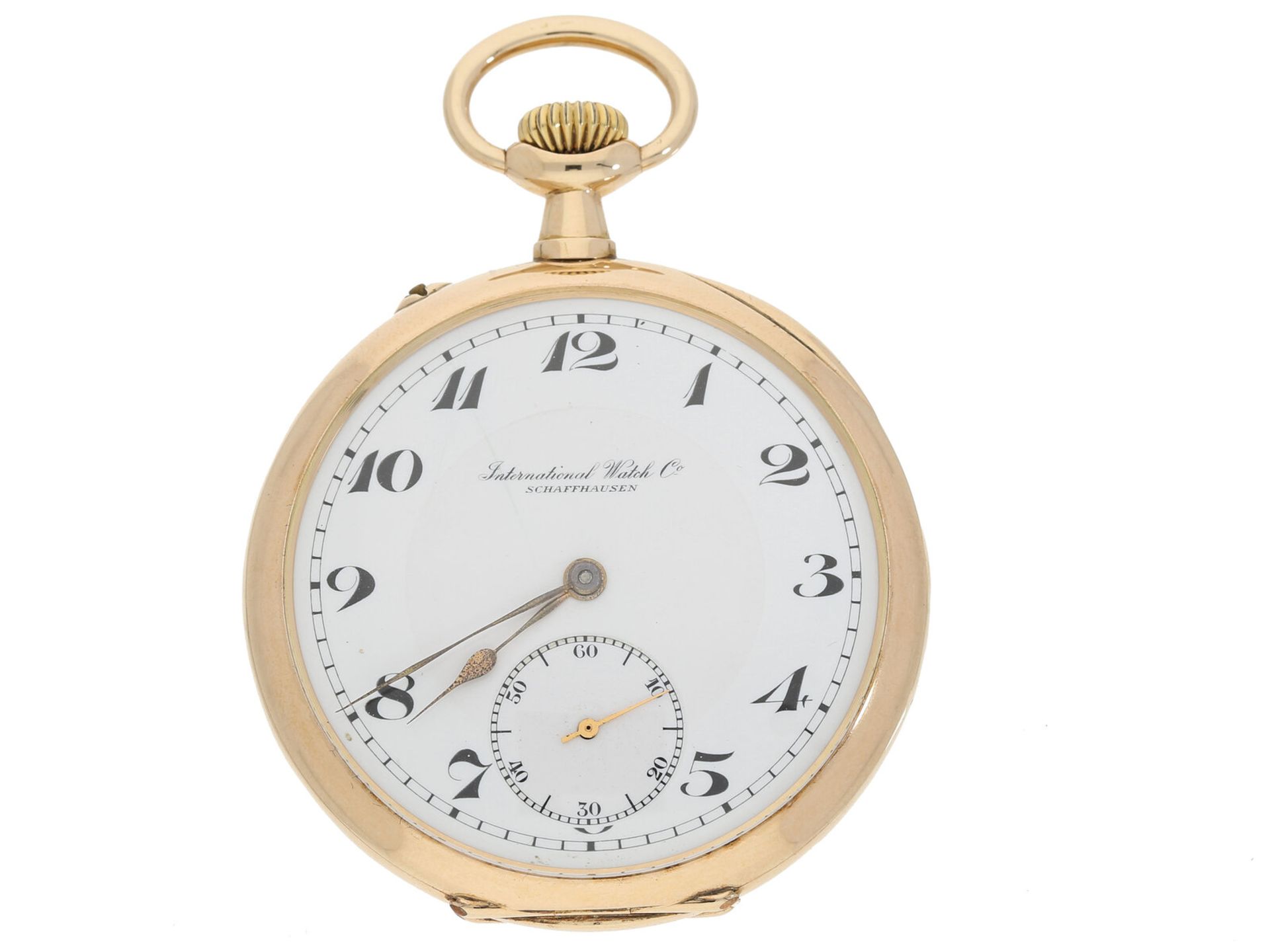 Taschenuhr: feine goldene Präzisionstaschenuhr IWC Schaffhausen, ca. 1907